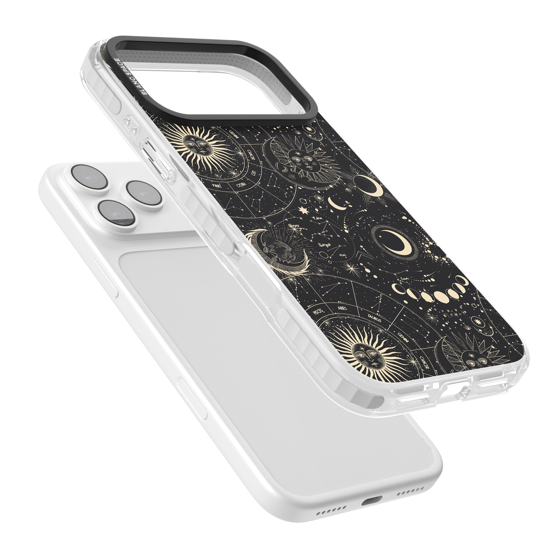 Celestial Suns, Moons & Zodiacs iPhone 17 Pro Impact Pro Clear Phone Case Colours