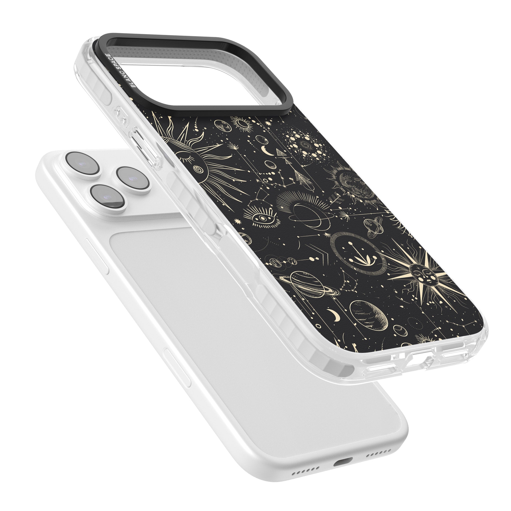 Cosmic Suns And Planets iPhone 17 Pro Impact Pro Clear Phone Case Colours