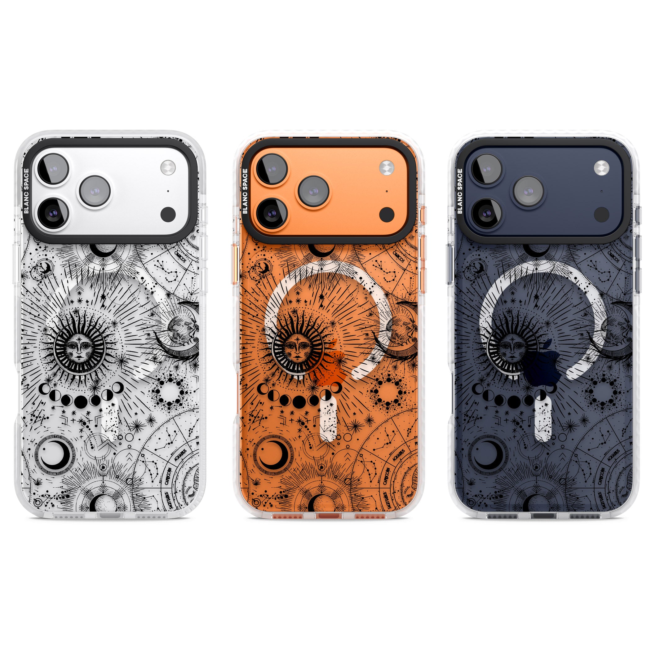 Suns & Zodiac Solar Chart iPhone 17 Pro Impact Pro Clear Phone Case APT Impact Protection