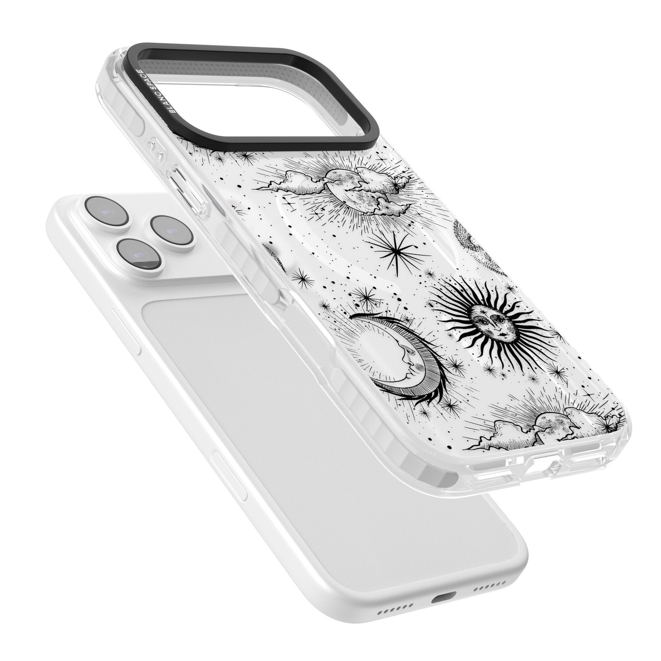 Suns, Moons & Clouds iPhone 17 Pro Impact Pro Clear Phone Case Colours