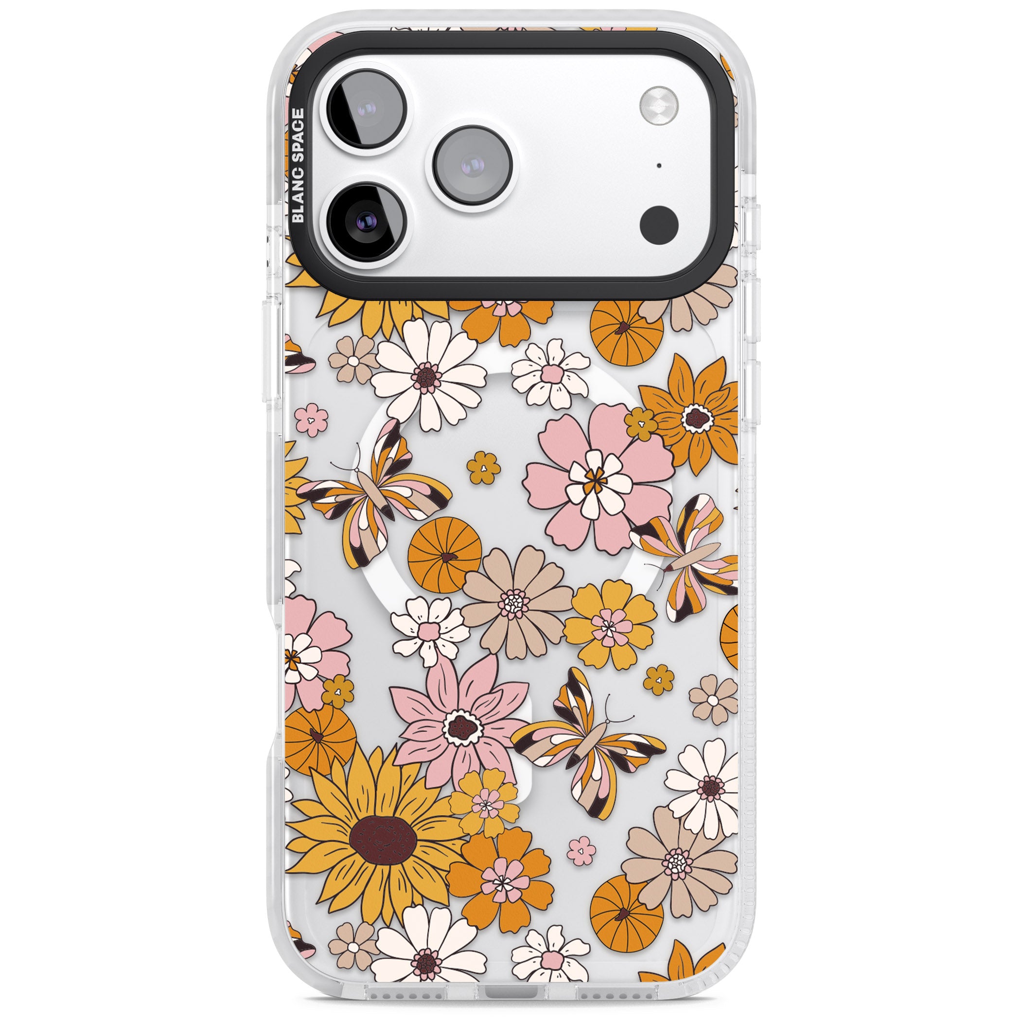 Butterfly Bloom Autumn Floral iPhone 17 Pro Impact Pro Clear Phone Case