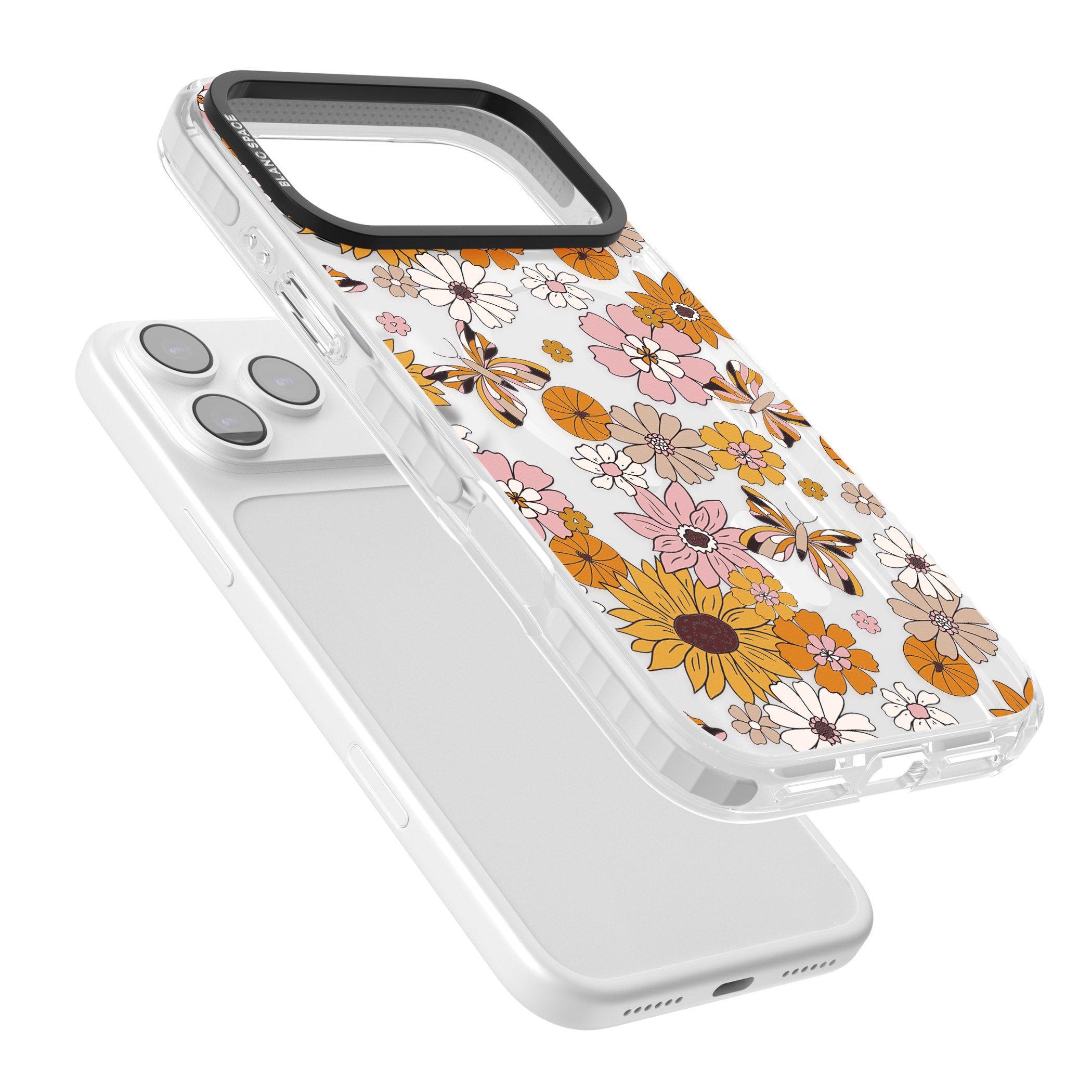 Butterfly Bloom Autumn Floral iPhone 17 Pro Impact Pro Clear Phone Case Colours