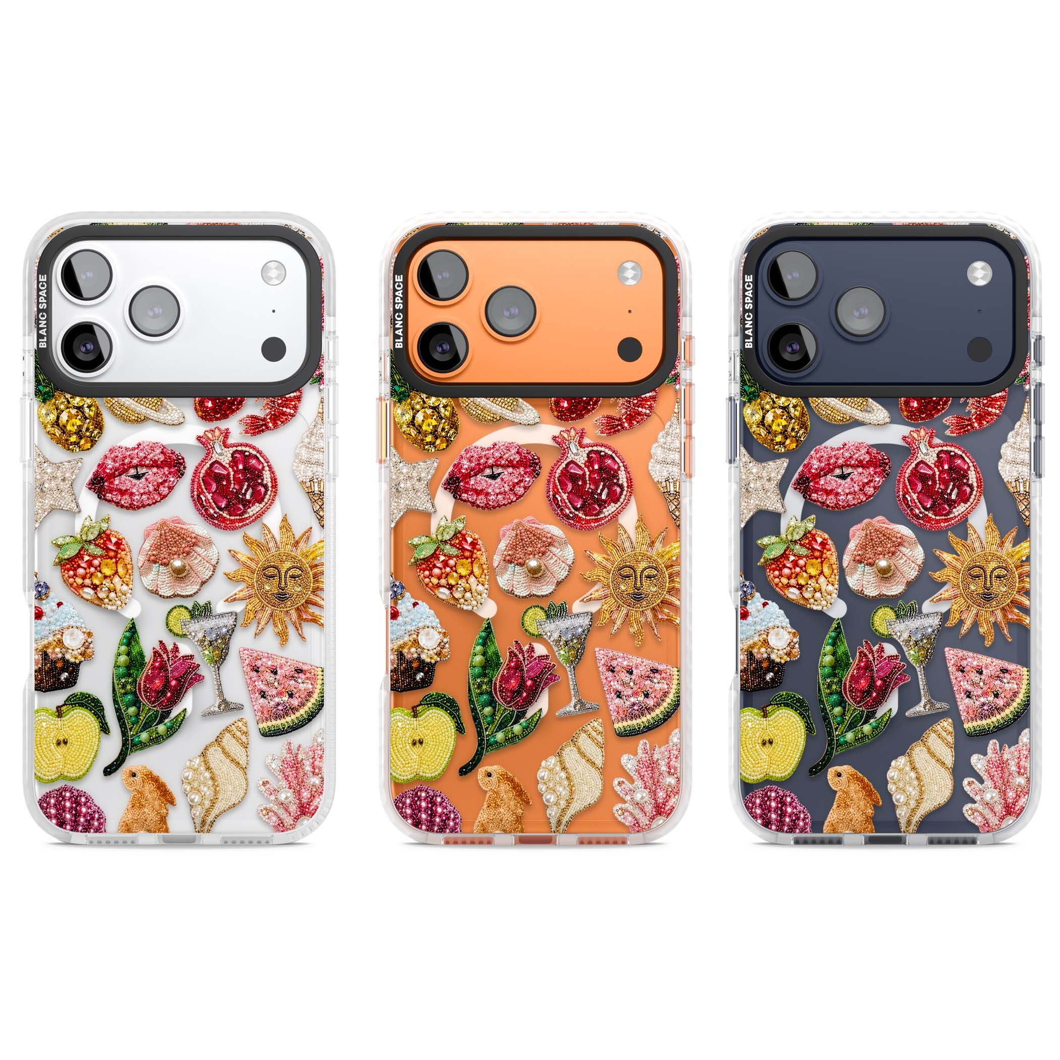 Beaded Riviera coquette iPhone case | Impact Magsafe case for iPhone 17 Pro, iPhone 17 Pro Max