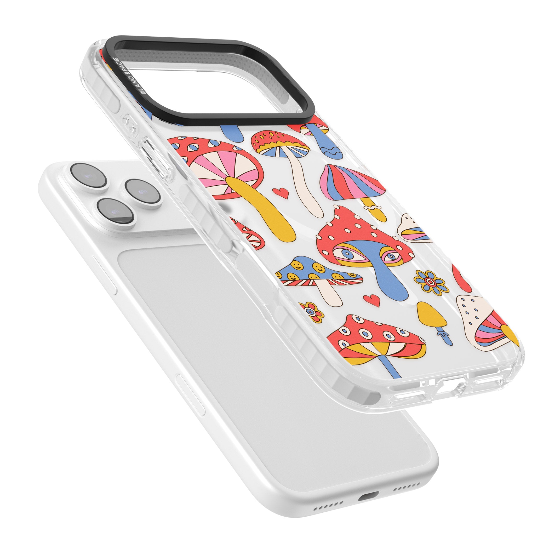 Vibrant Shrooms iPhone 17 Pro Impact Pro Clear Phone Case Colours