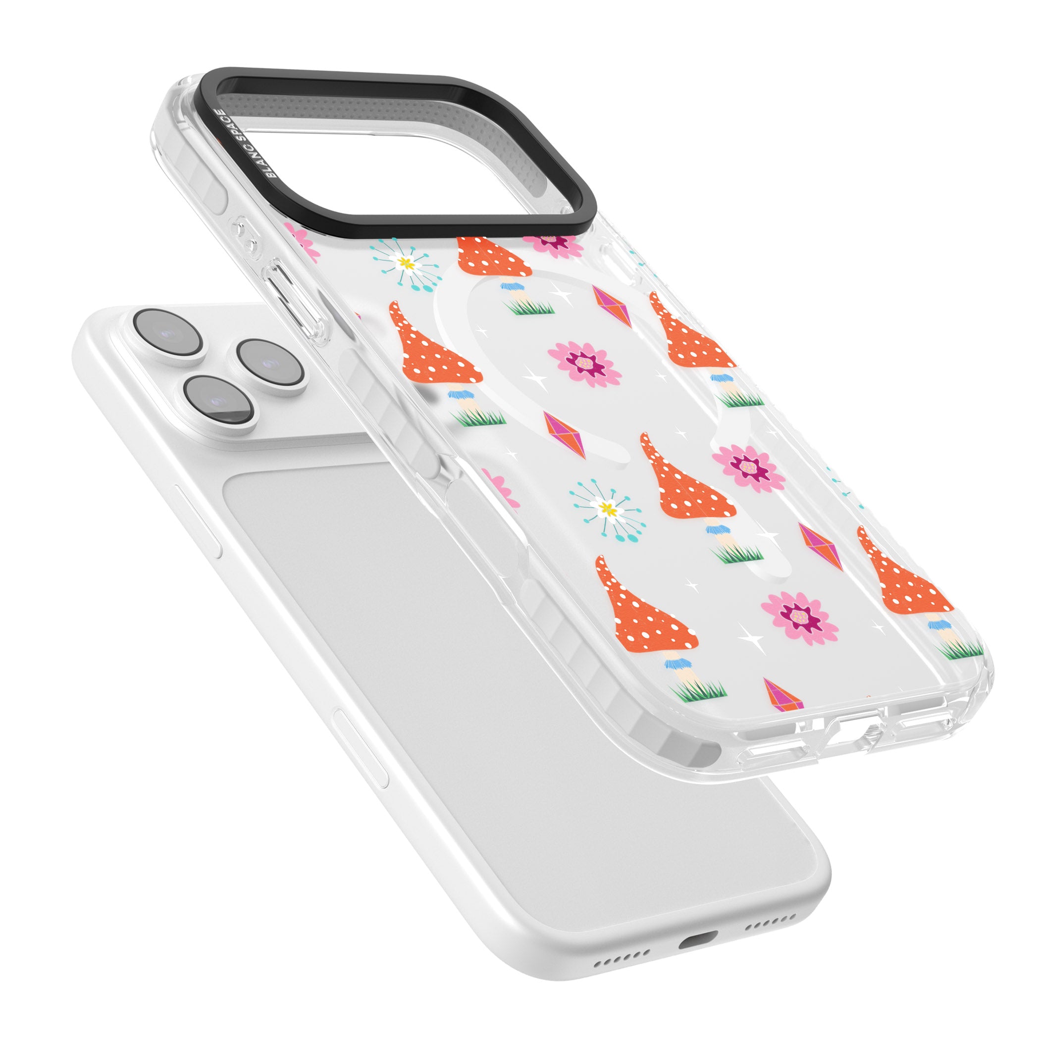 Boho Celestial Mushroom Crystal iPhone 17 Pro Impact Pro Clear Phone Case Colours