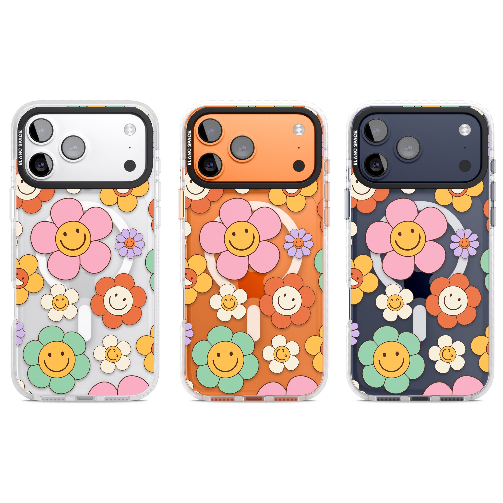Happy Blossoms iPhone 17 Pro Impact Pro Clear Phone Case APT Impact Protection