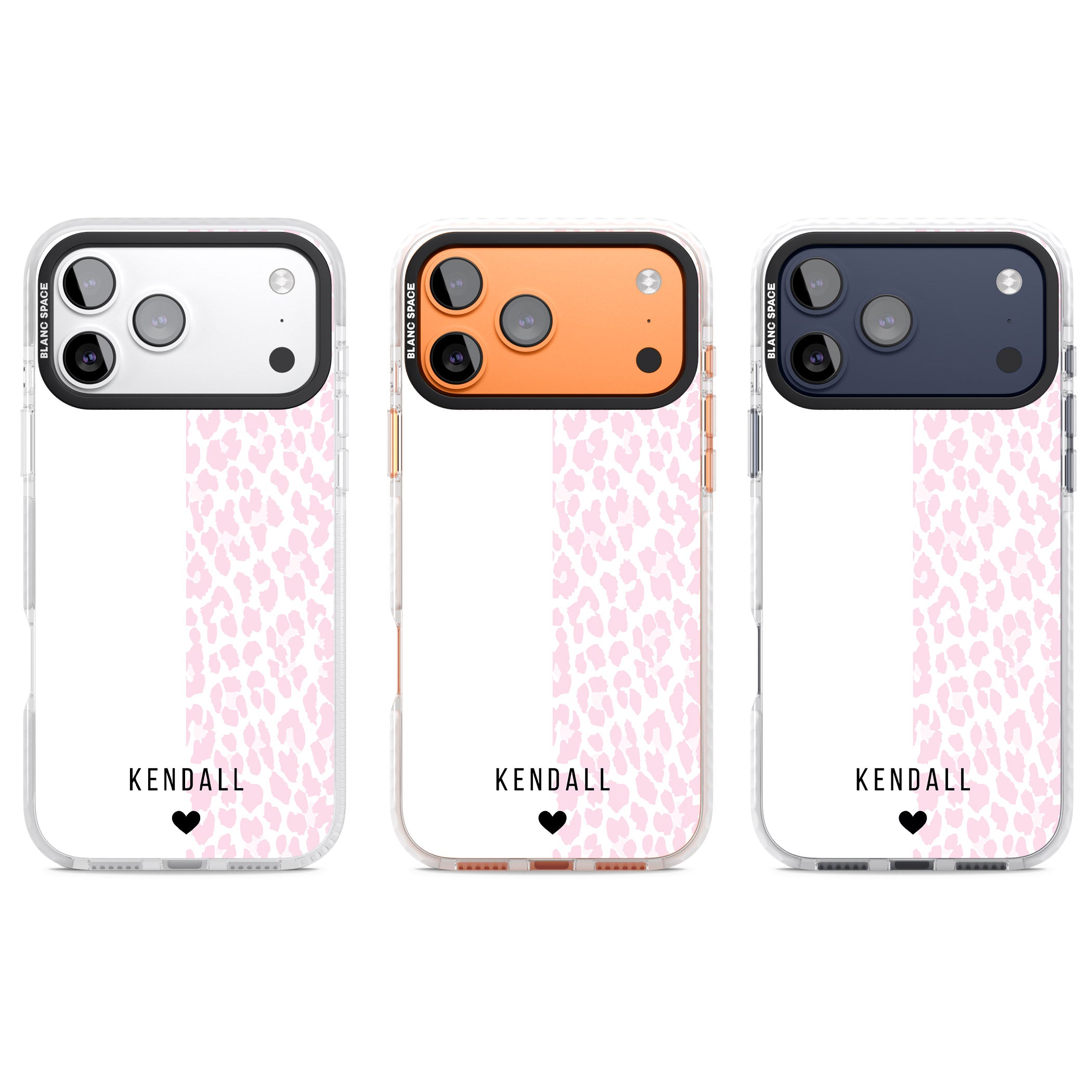 Personalised Pink Leopard iPhone 17 Pro Impact Pro Clear Phone Case APT Impact Protection