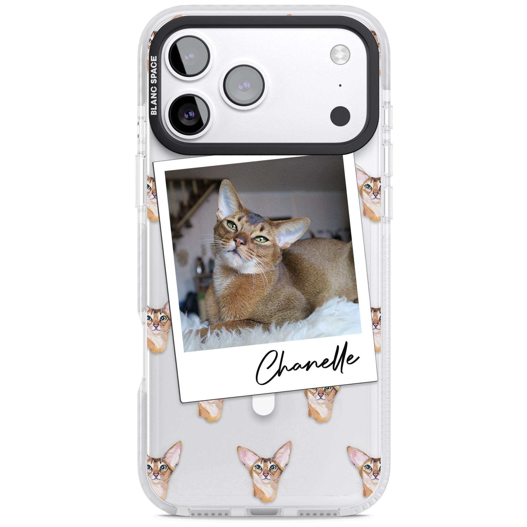Personalised Abyssinian Cat Photo iPhone 17 Pro Impact Pro Clear Phone Case