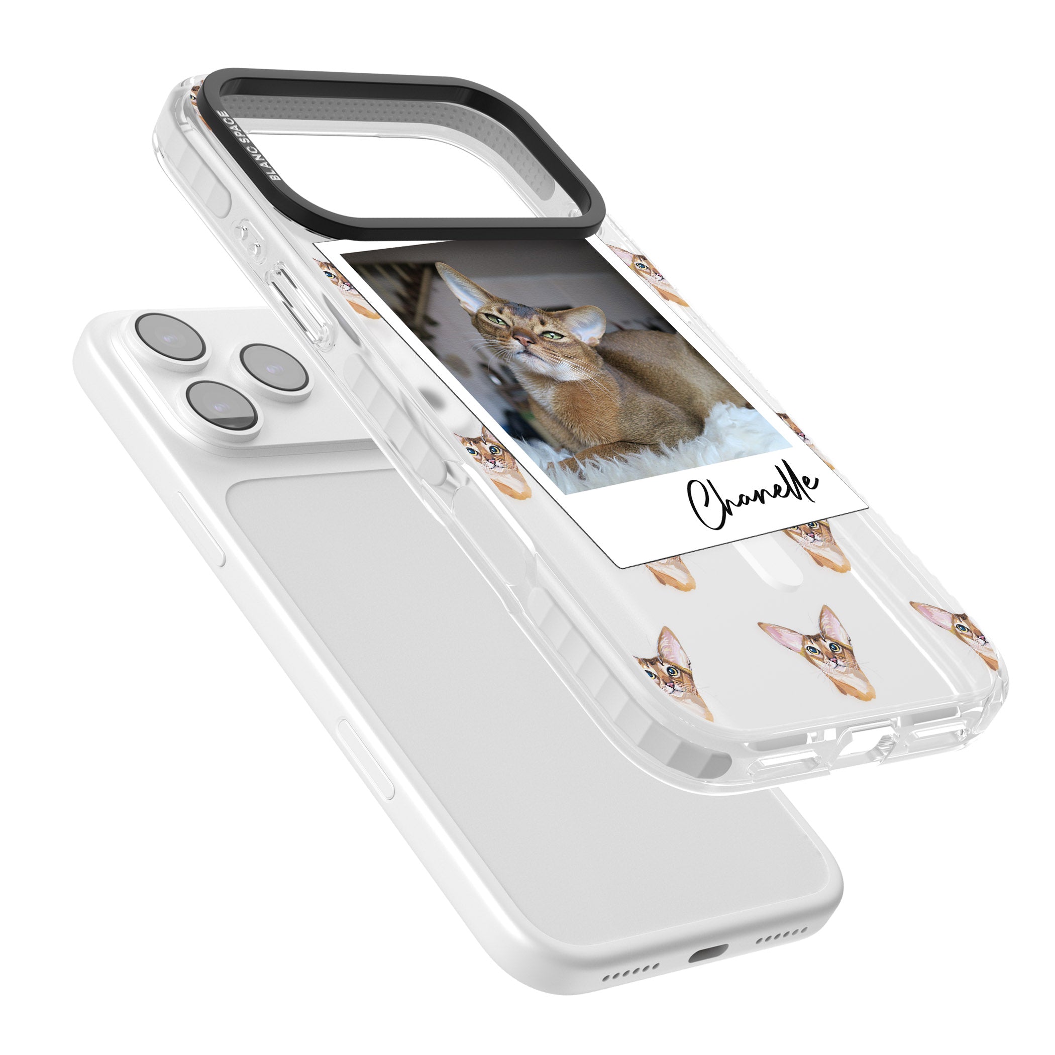 Personalised Abyssinian Cat Photo iPhone 17 Pro Impact Pro Clear Phone Case Colours