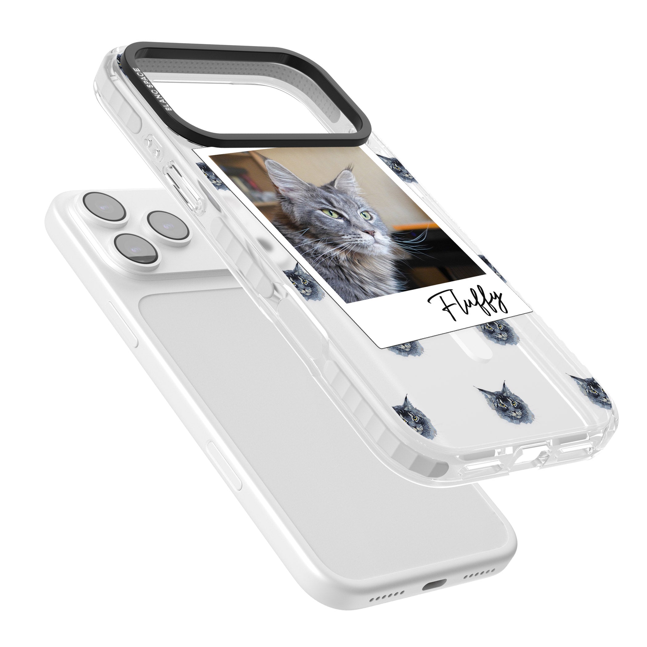 Personalised Maine Coon Photo iPhone 17 Pro Impact Pro Clear Phone Case Colours