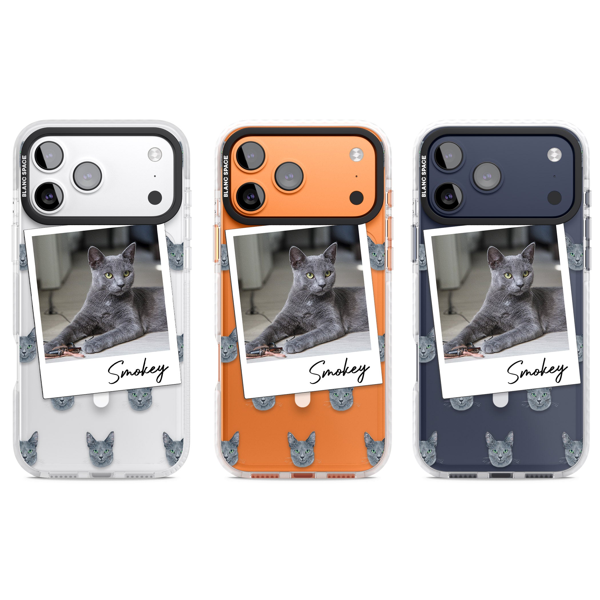 Personalised Korat Cat Photo iPhone 17 Pro Impact Pro Clear Phone Case APT Impact Protection