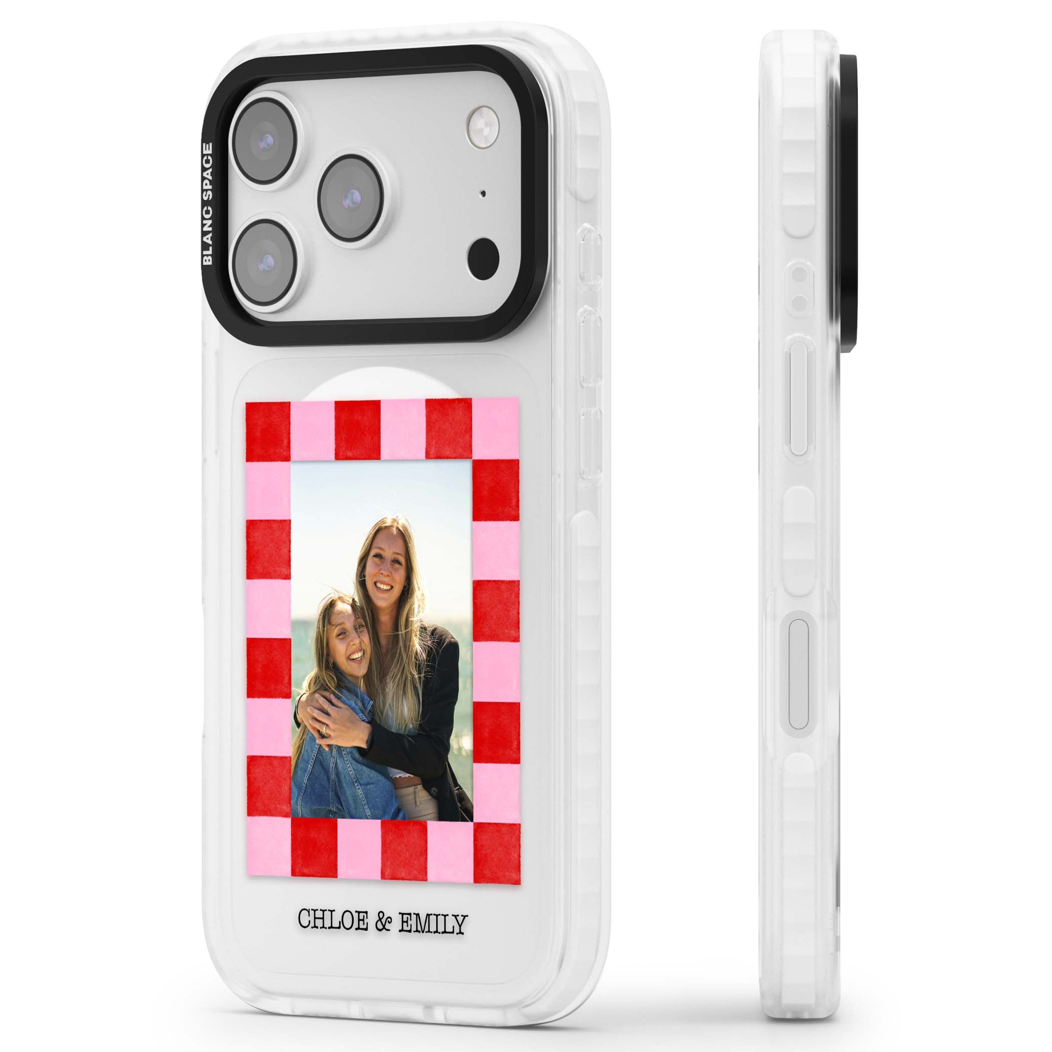 Bubblegum Check Photo for her iPhone case | Impact Magsafe case for iPhone 17 Pro, iPhone 17 Pro Max