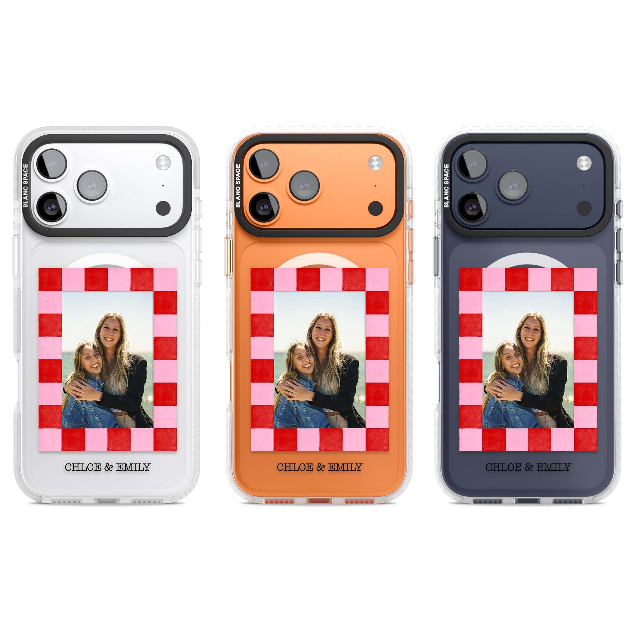 Bubblegum Check Photo for her iPhone case | Impact Magsafe case for iPhone 17 Pro, iPhone 17 Pro Max