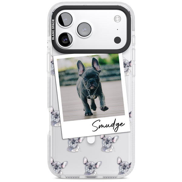 Personalised Grey French Bulldog Instant Camera Photo