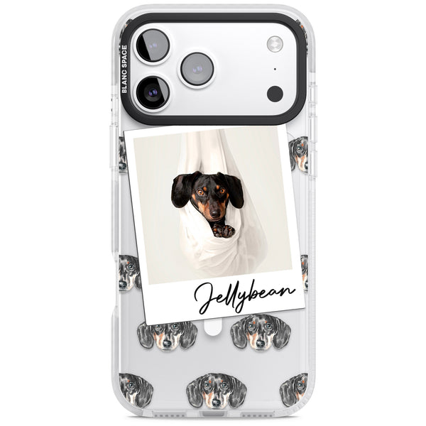 Personalised Black Dachshund Instant Camera Photo