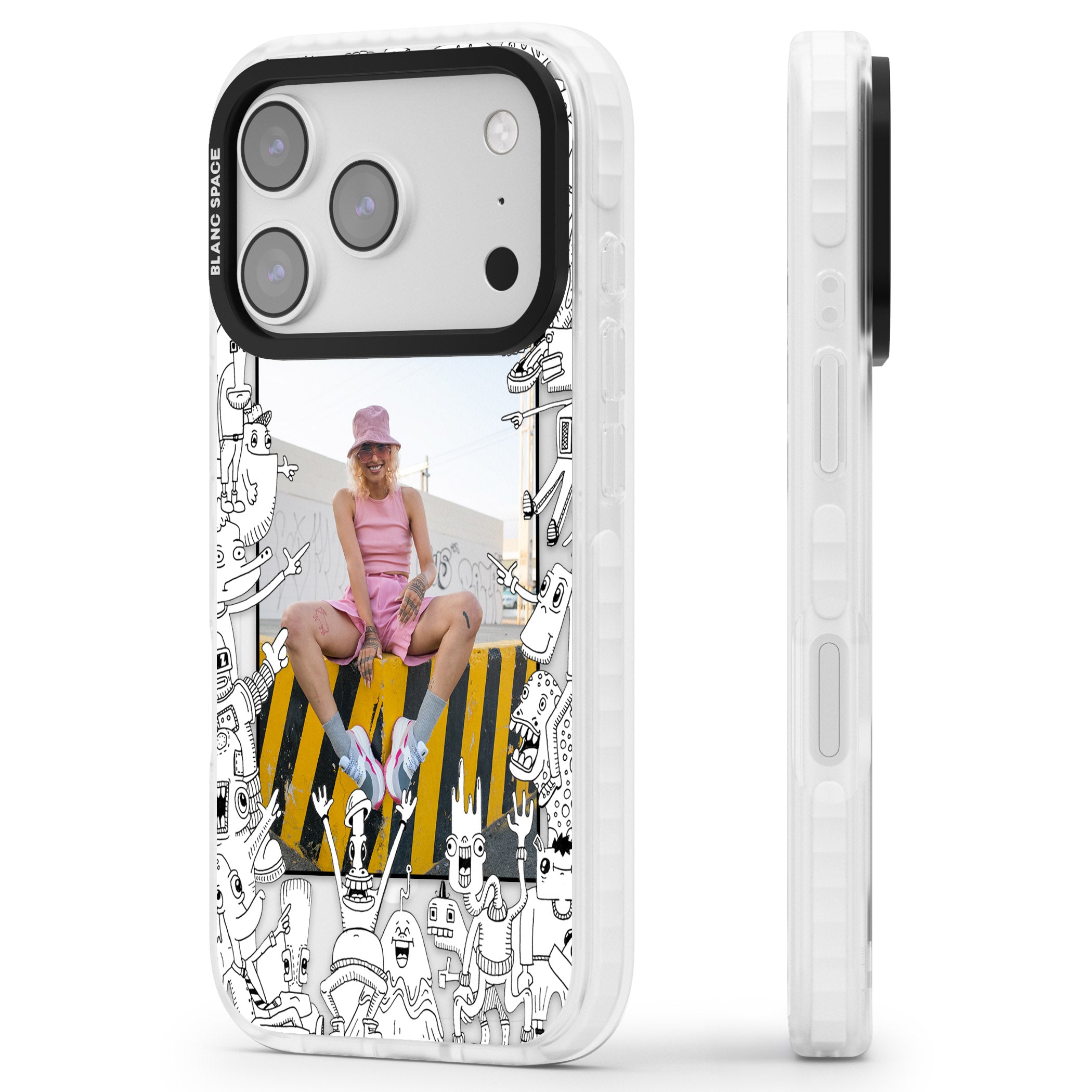 Personalised Look At This Photo Case iPhone 17 Pro Impact Pro Clear Phone Case Side Profile