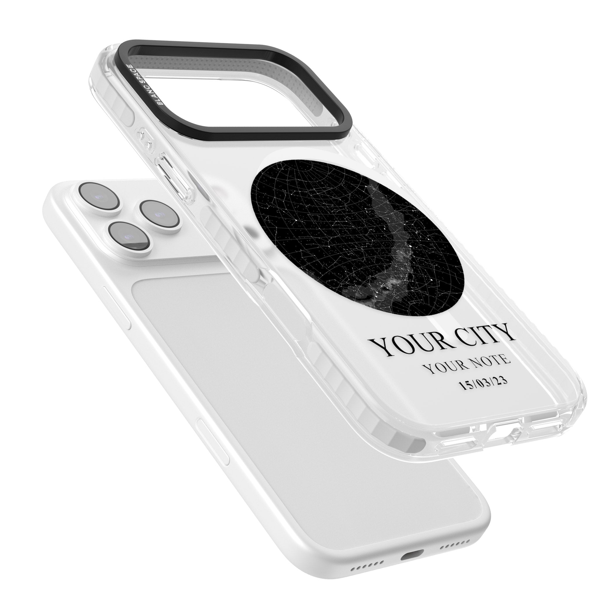 Personalised Star Map iPhone 17 Pro Impact Pro Clear Phone Case Colours