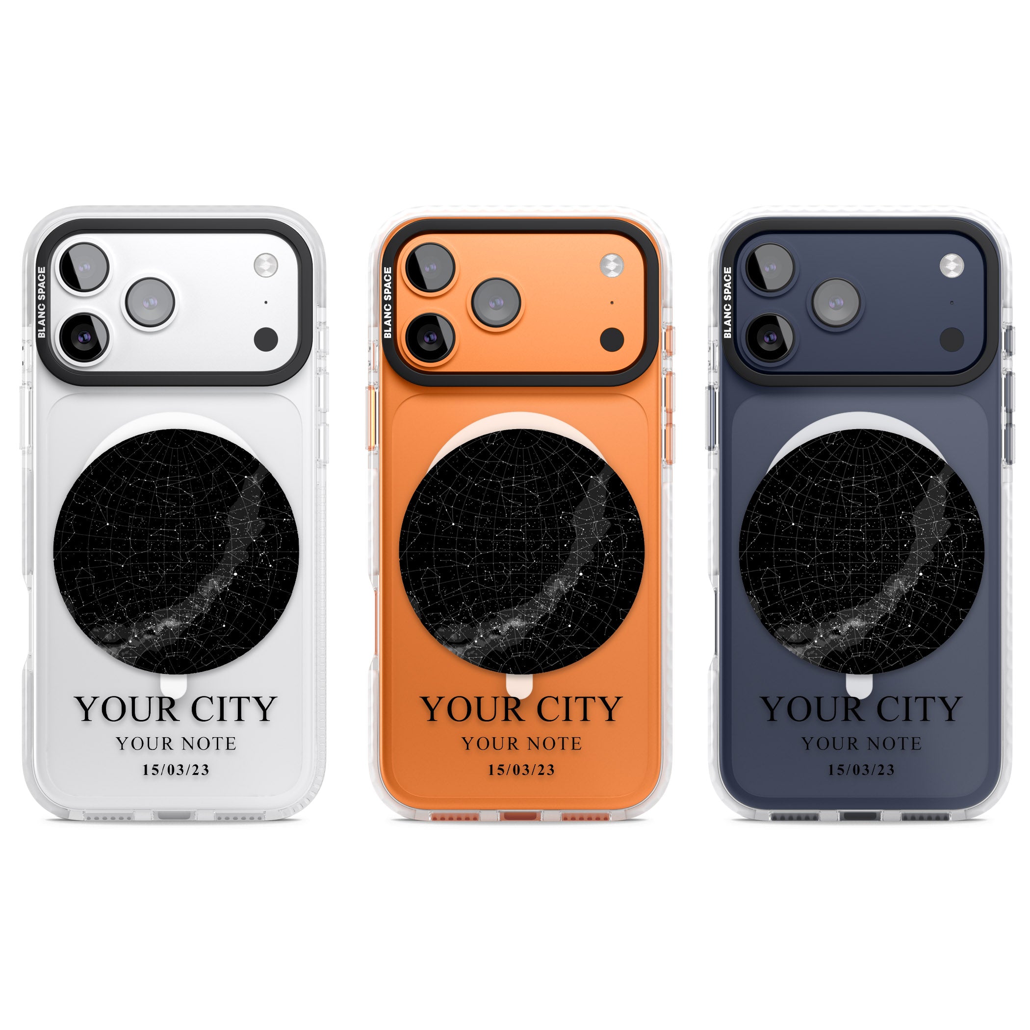 Personalised Star Map iPhone 17 Pro Impact Pro Clear Phone Case APT Impact Protection