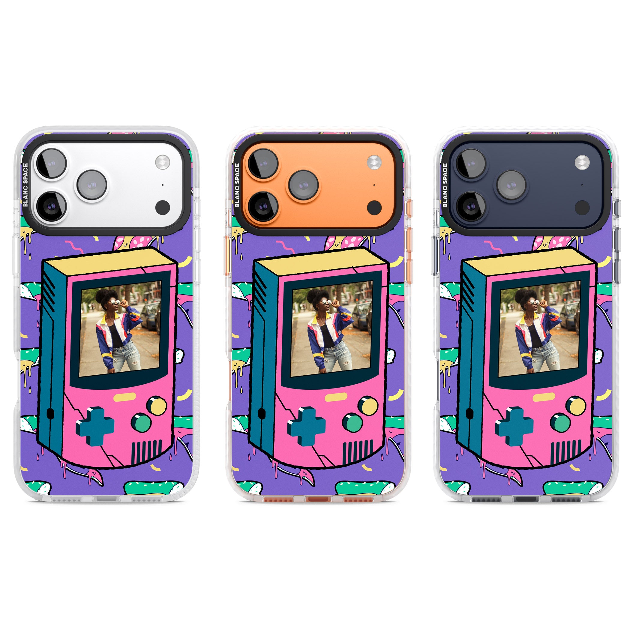 Personalised Retro Game Photo Case iPhone 17 Pro Impact Pro Clear Phone Case APT Impact Protection