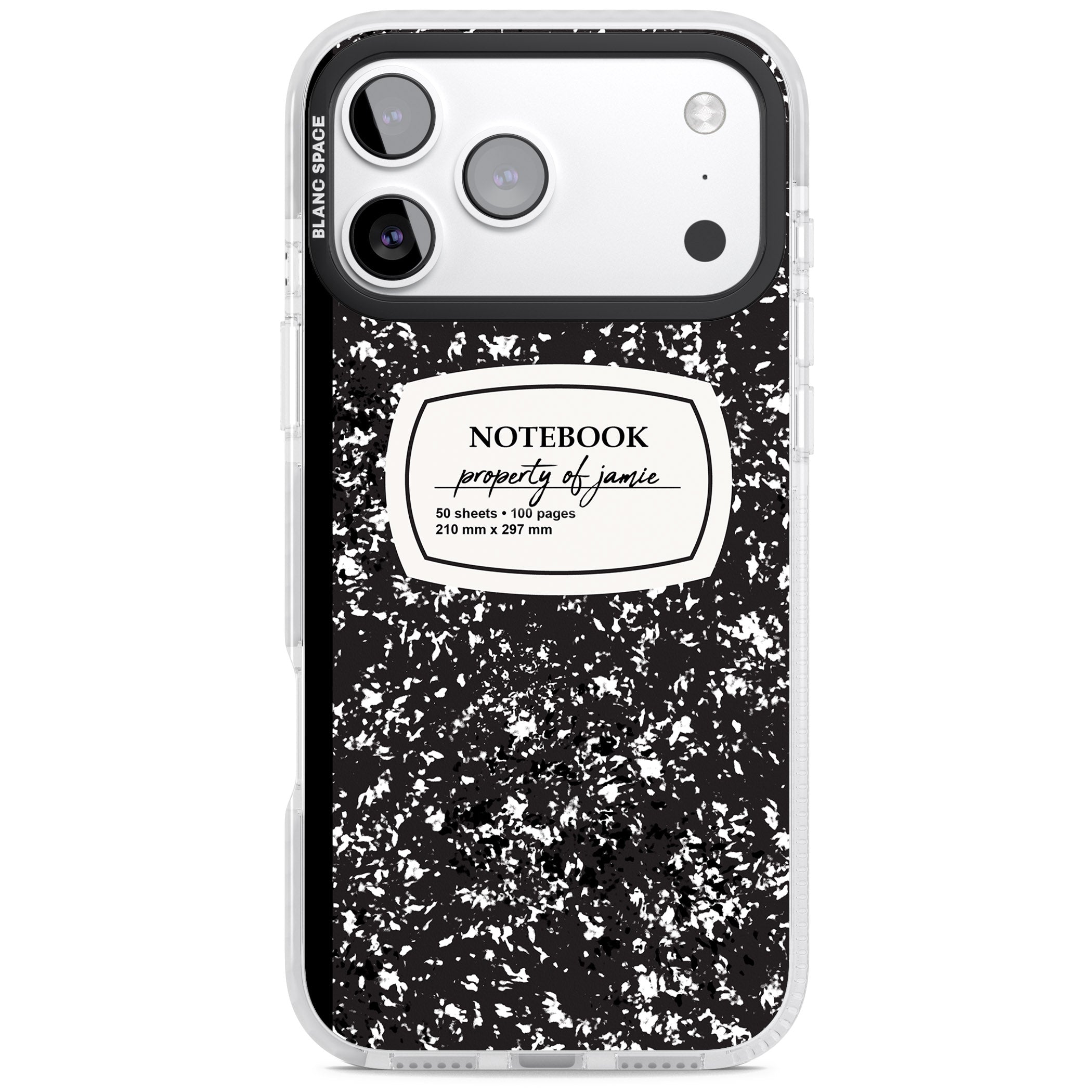 Personalised Classic Composition iPhone 17 Pro Impact Pro Clear Phone Case