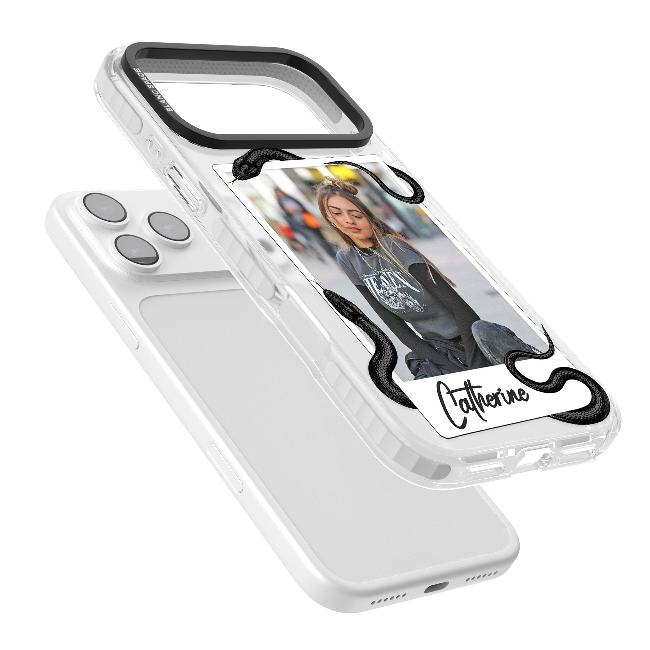 Personalised Snake Instant Photo iPhone 17 Pro Impact Pro Clear Phone Case Colours