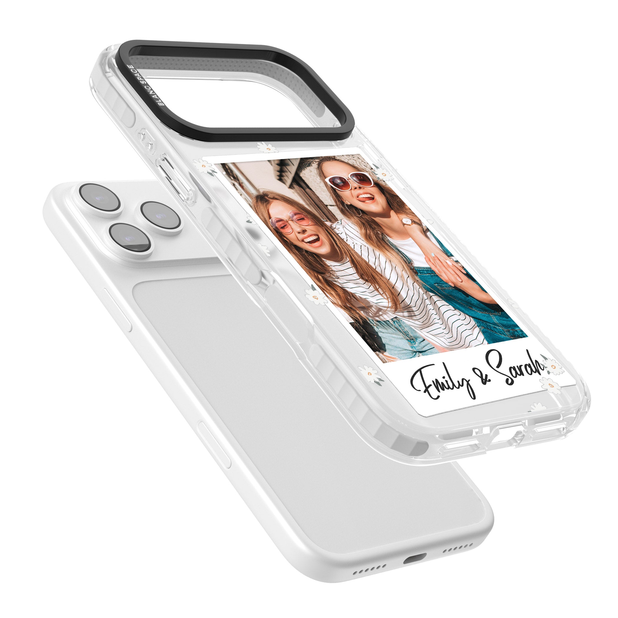 Personalised Daisy Instant Photo iPhone 17 Pro Impact Pro Clear Phone Case Colours