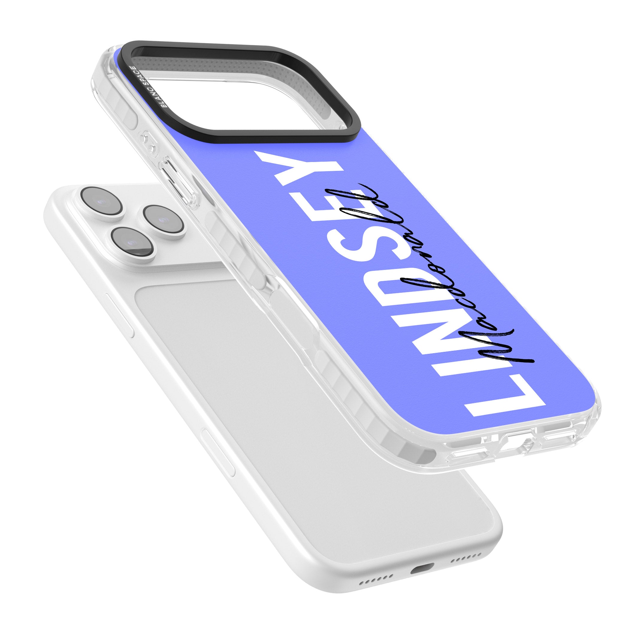 Personalised Bold Name: Purple iPhone 17 Pro Impact Pro Clear Phone Case Colours