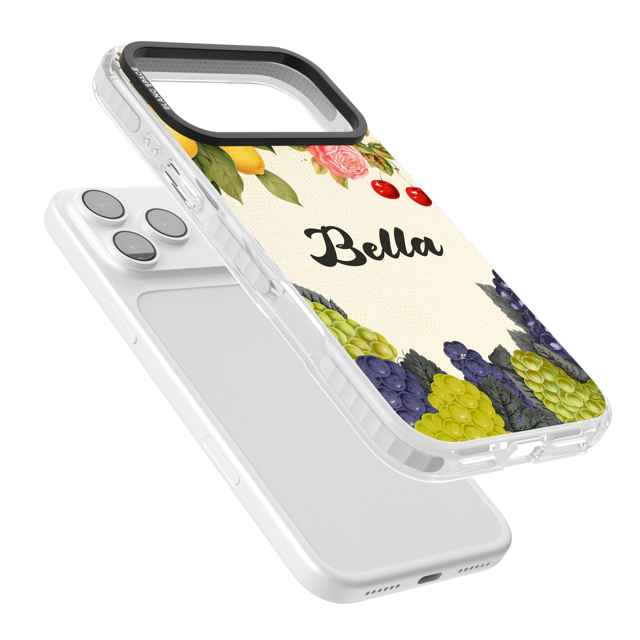 Personalised Vintage Fruits iPhone 17 Pro Impact Pro Clear Phone Case Colours