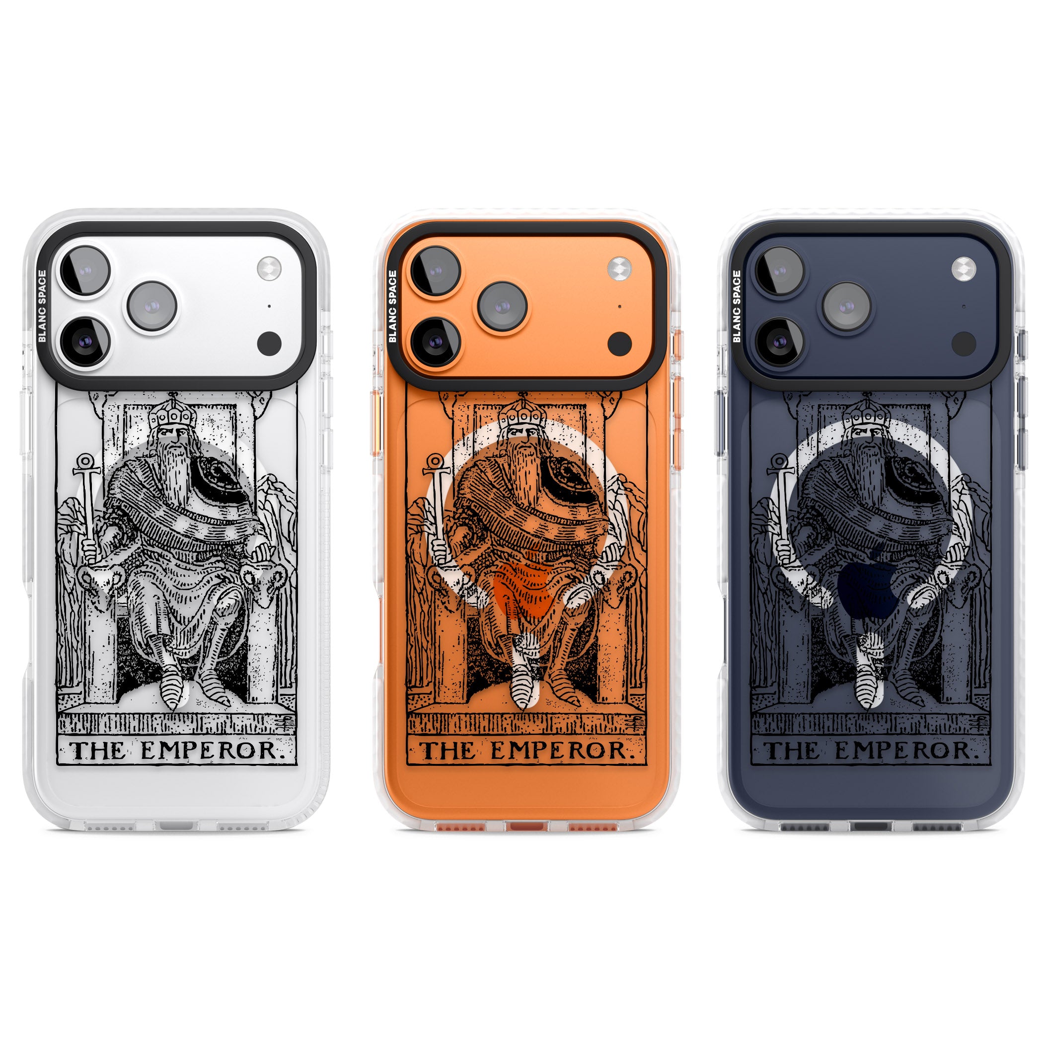 Personalised The Emperor Tarot iPhone 17 Pro Impact Pro Clear Phone Case APT Impact Protection