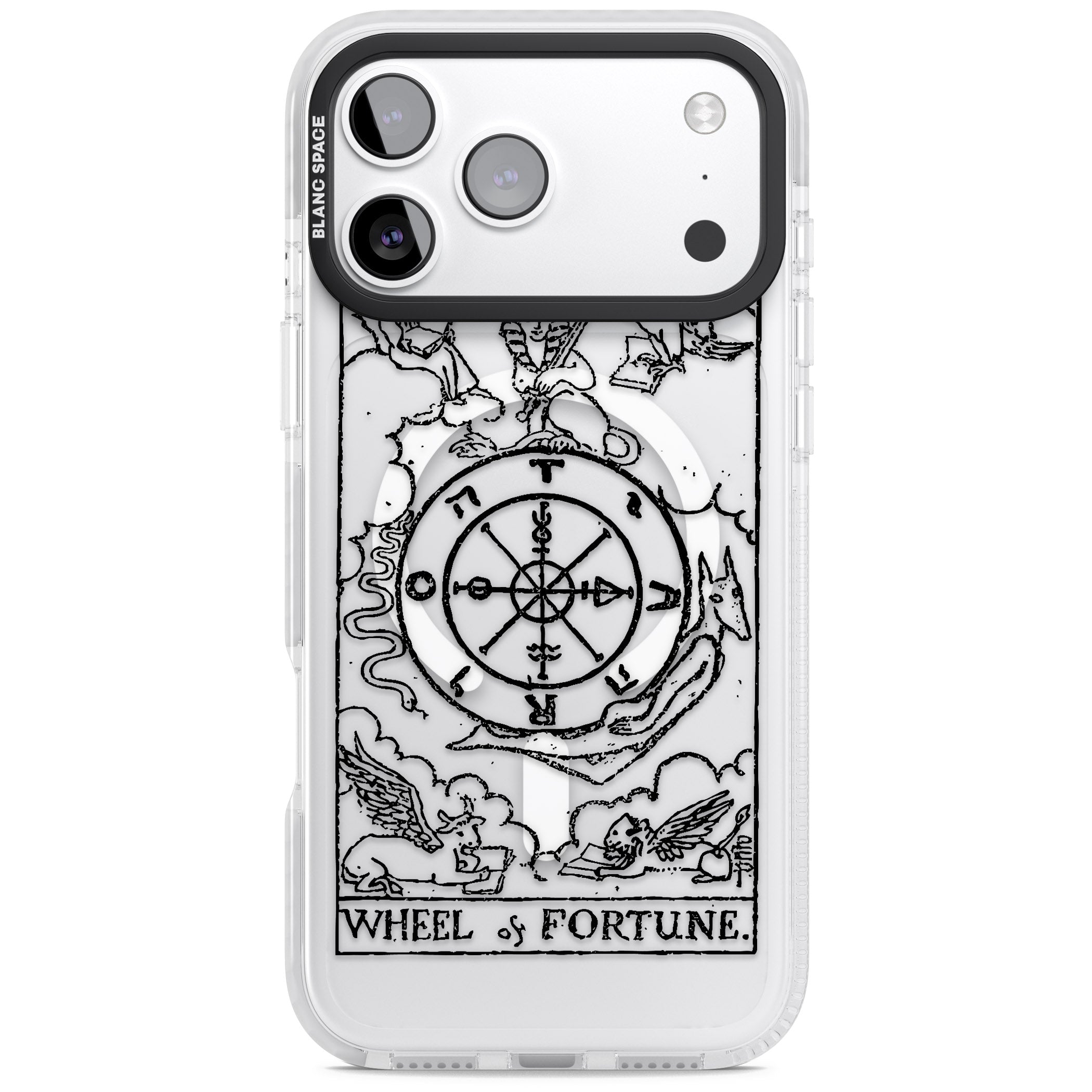 Personalised Wheel Of Fortune Tarot Transparent iPhone 17 Pro Impact Pro Clear Phone Case