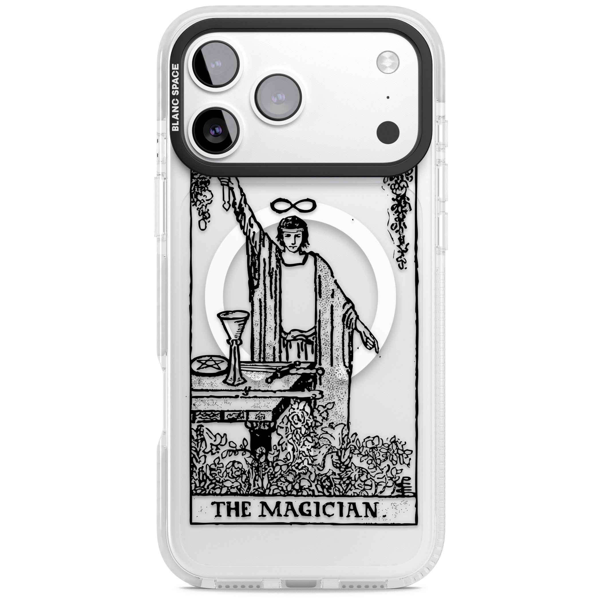 Personalised The Magician Tarot Transparent iPhone 17 Pro Impact Pro Clear Phone Case