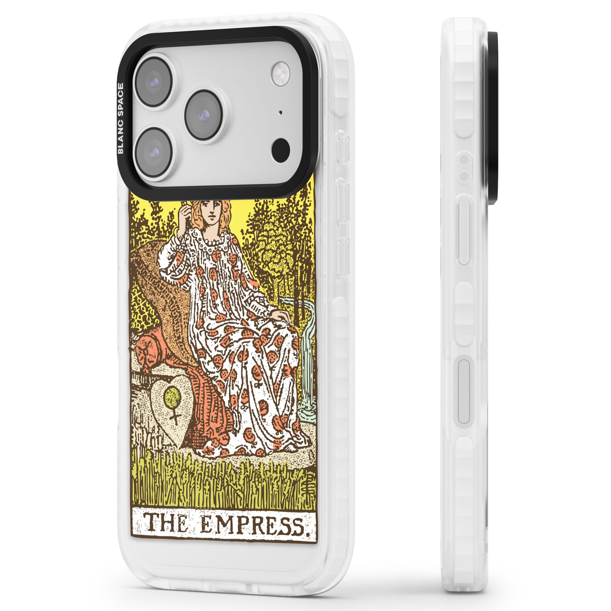 Personalised The Empress Tarot Card (Color) iPhone 17 Pro Impact Pro Clear Phone Case Side Profile