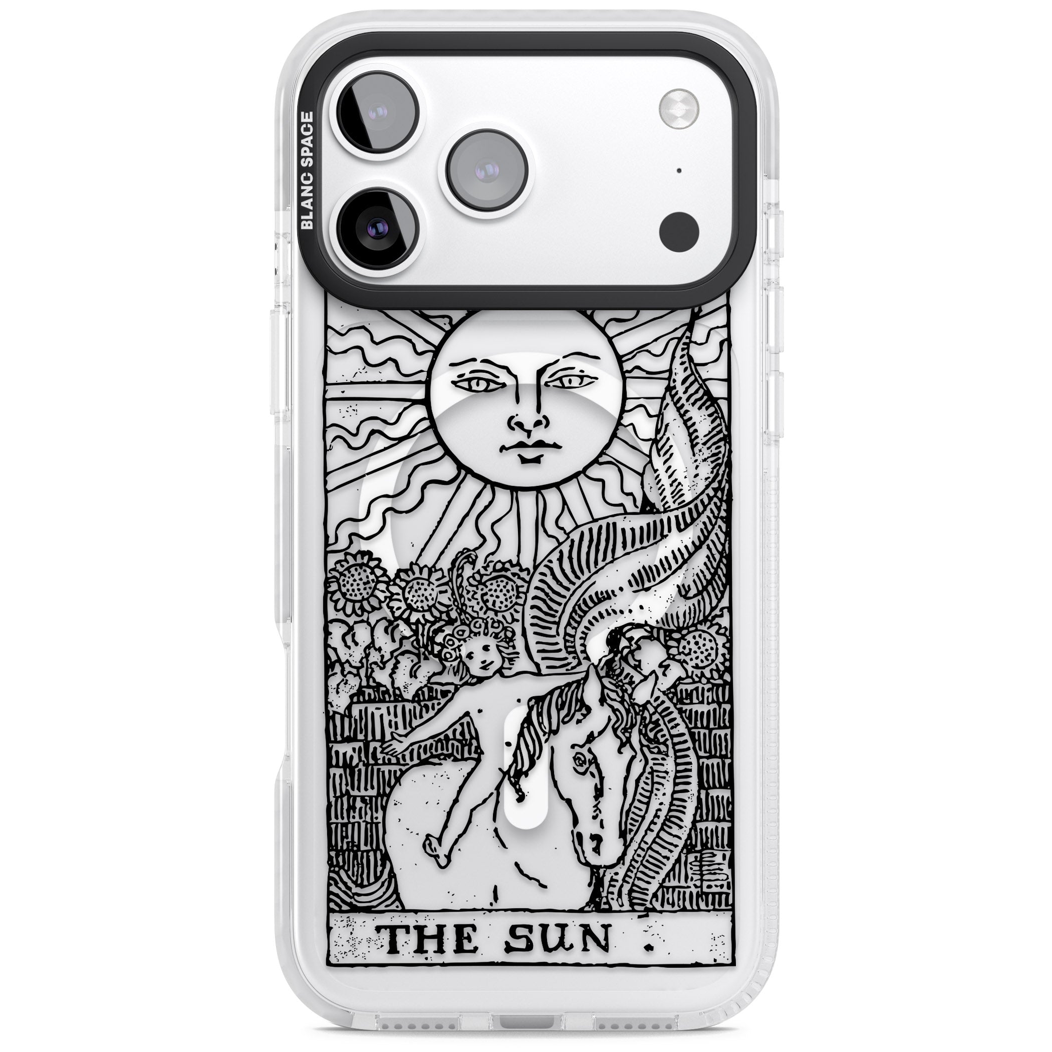 Personalised The Sun Tarot Card (Clear) iPhone 17 Pro Impact Pro Clear Phone Case