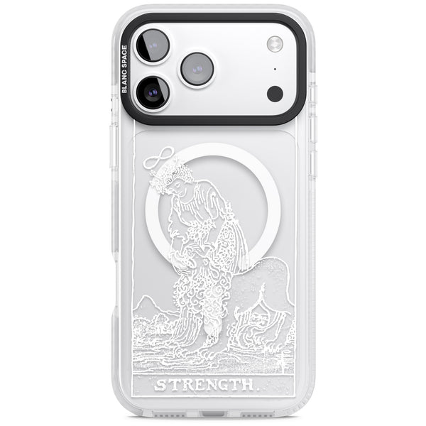 Personalised Strength Tarot Card (White)