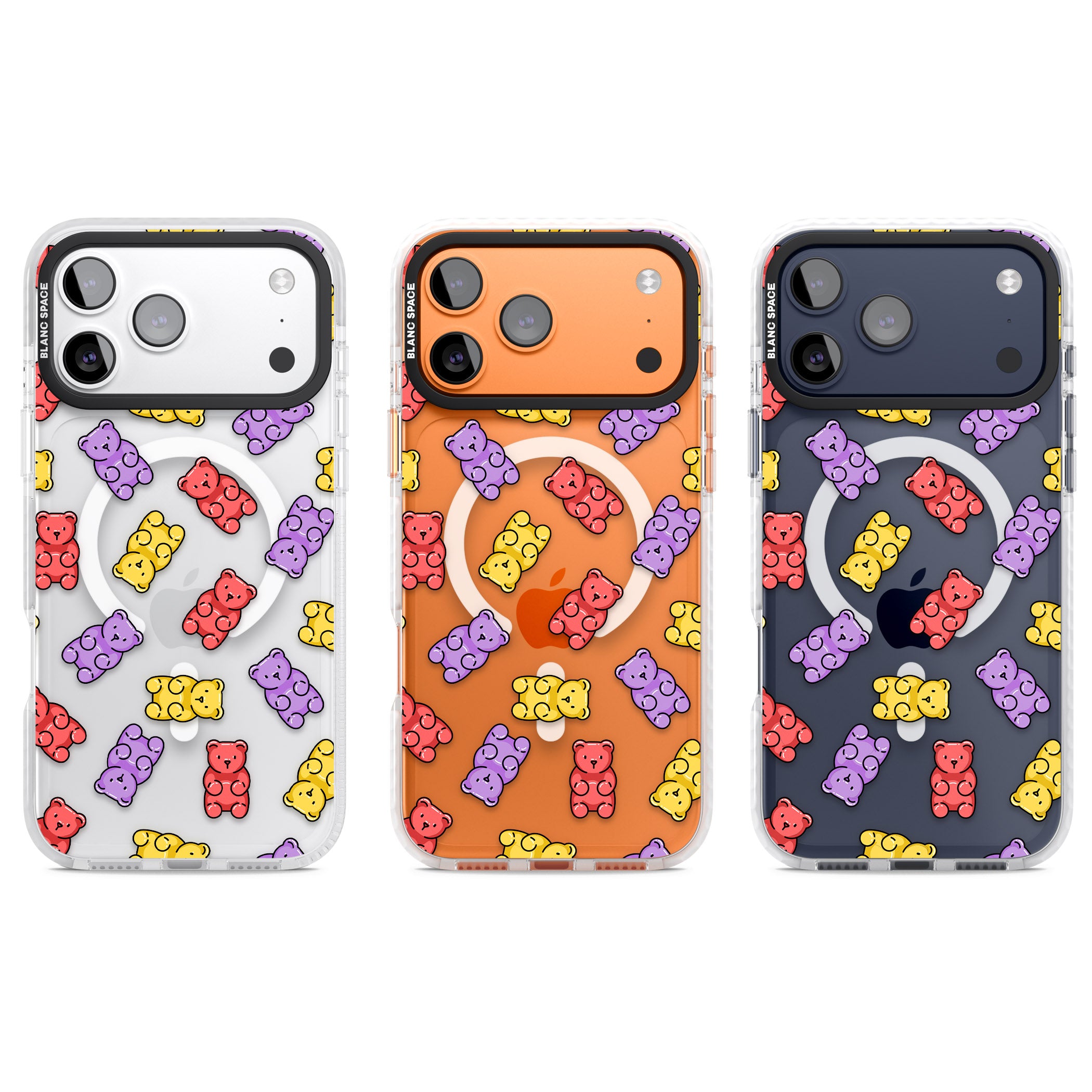 Gummy Bear Pattern iPhone 17 Pro Impact Pro Clear Phone Case APT Impact Protection