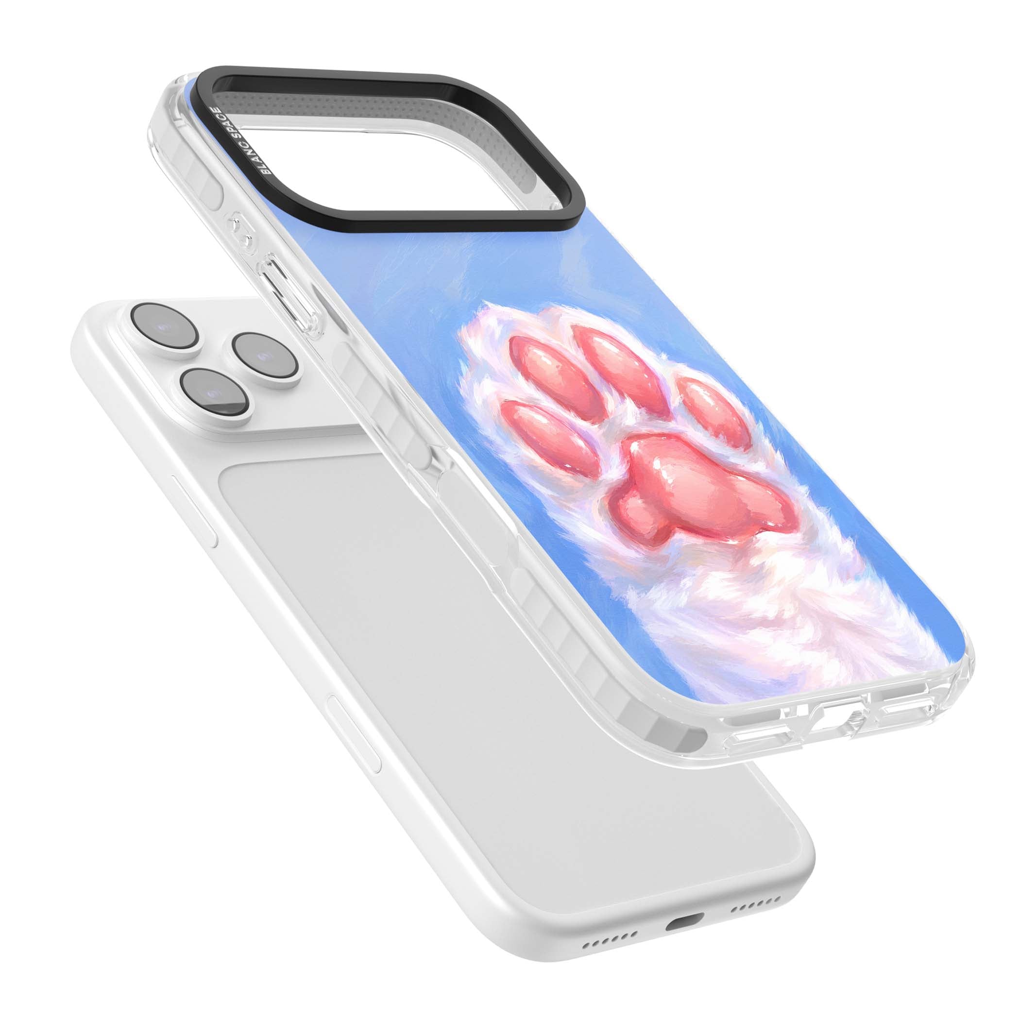 Soft White Paw cute iPhone case | Impact Magsafe case for iPhone 17 Pro, iPhone 17 Pro Max