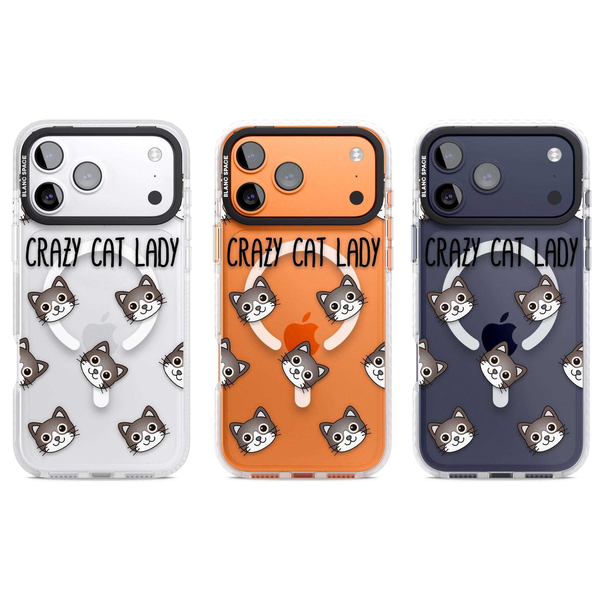 Crazy Cat Lady iPhone 17 Pro Impact Pro Clear Phone Case APT Impact Protection