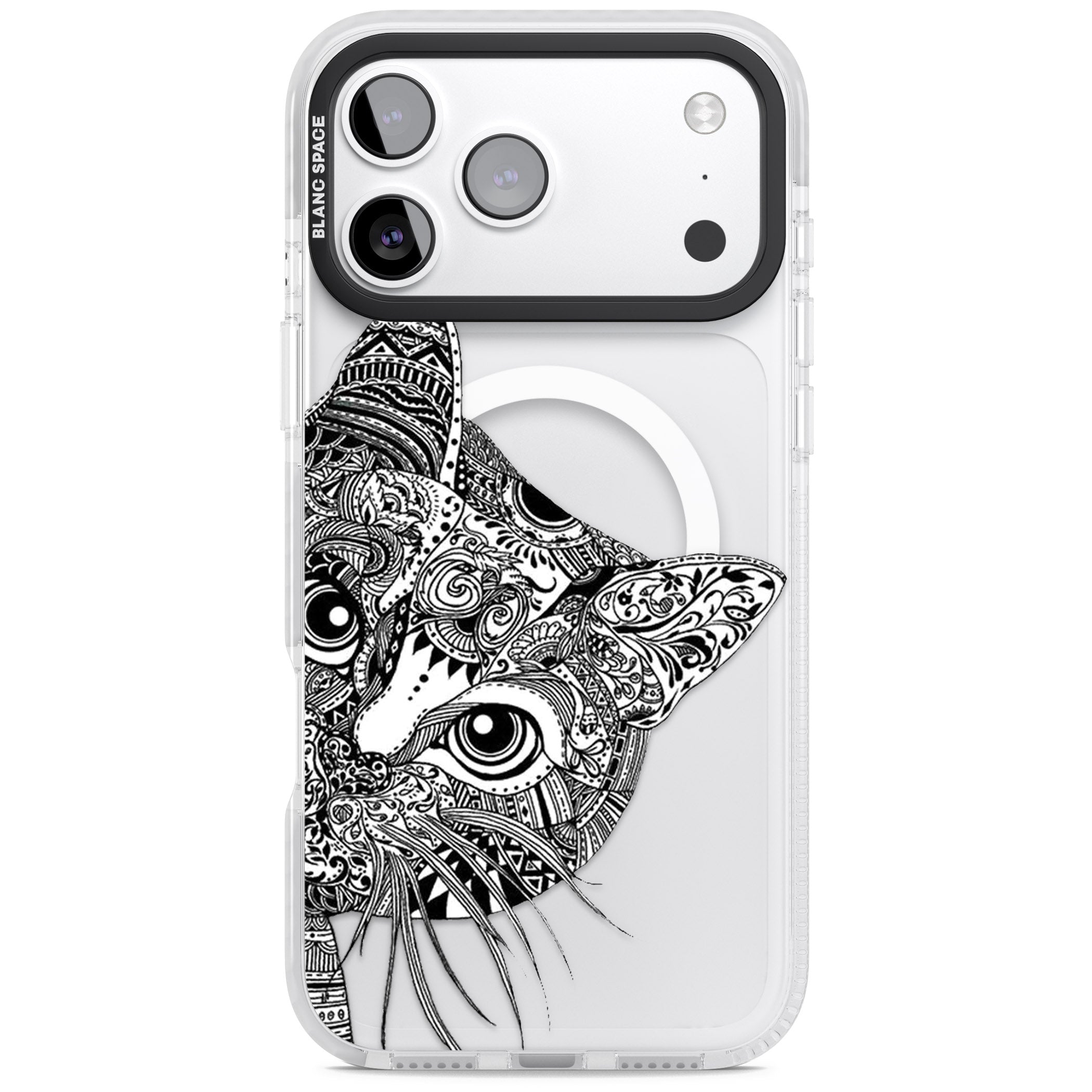 Henna Cat iPhone 17 Pro Impact Pro Clear Phone Case