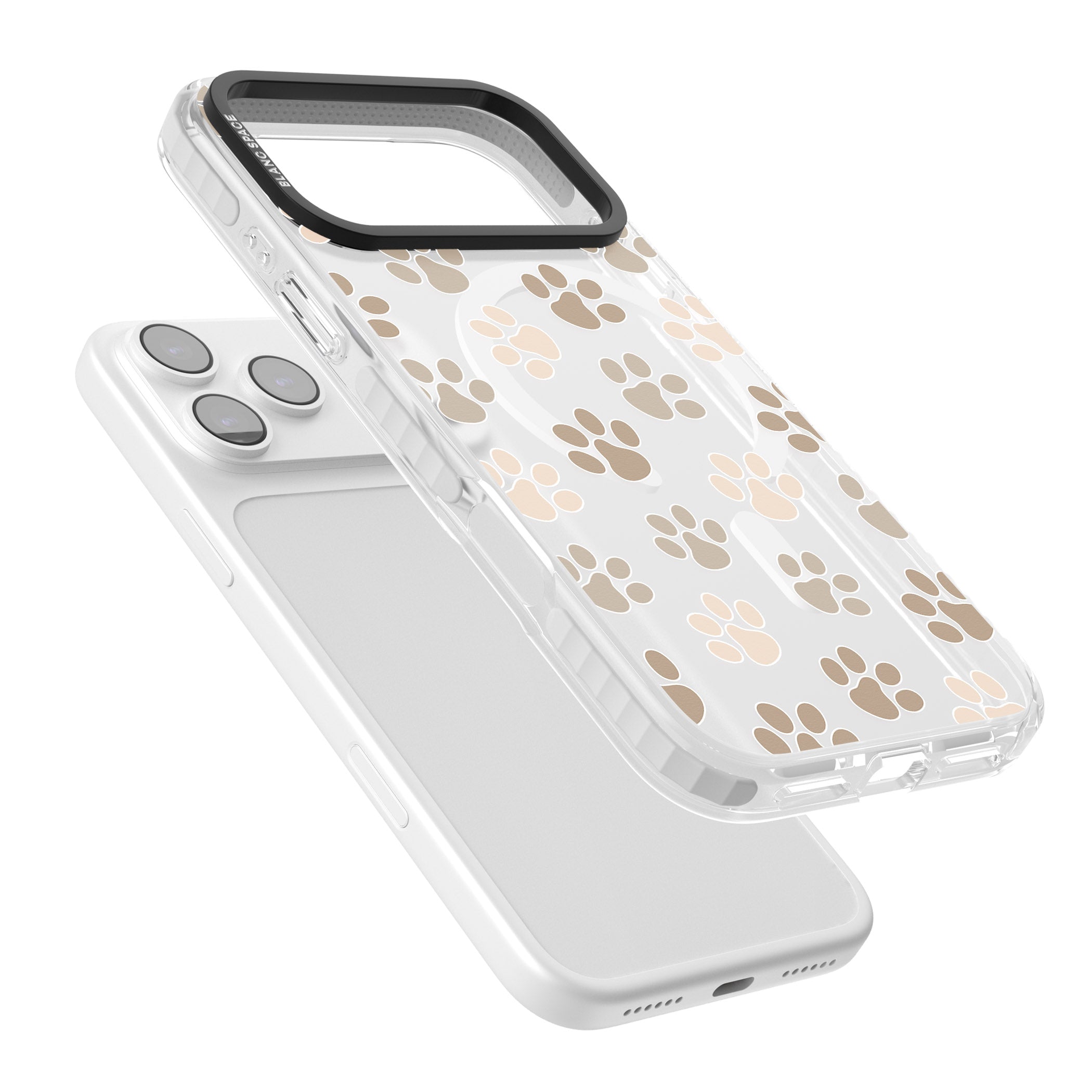 Paw Prints iPhone 17 Pro Impact Pro Clear Phone Case Colours