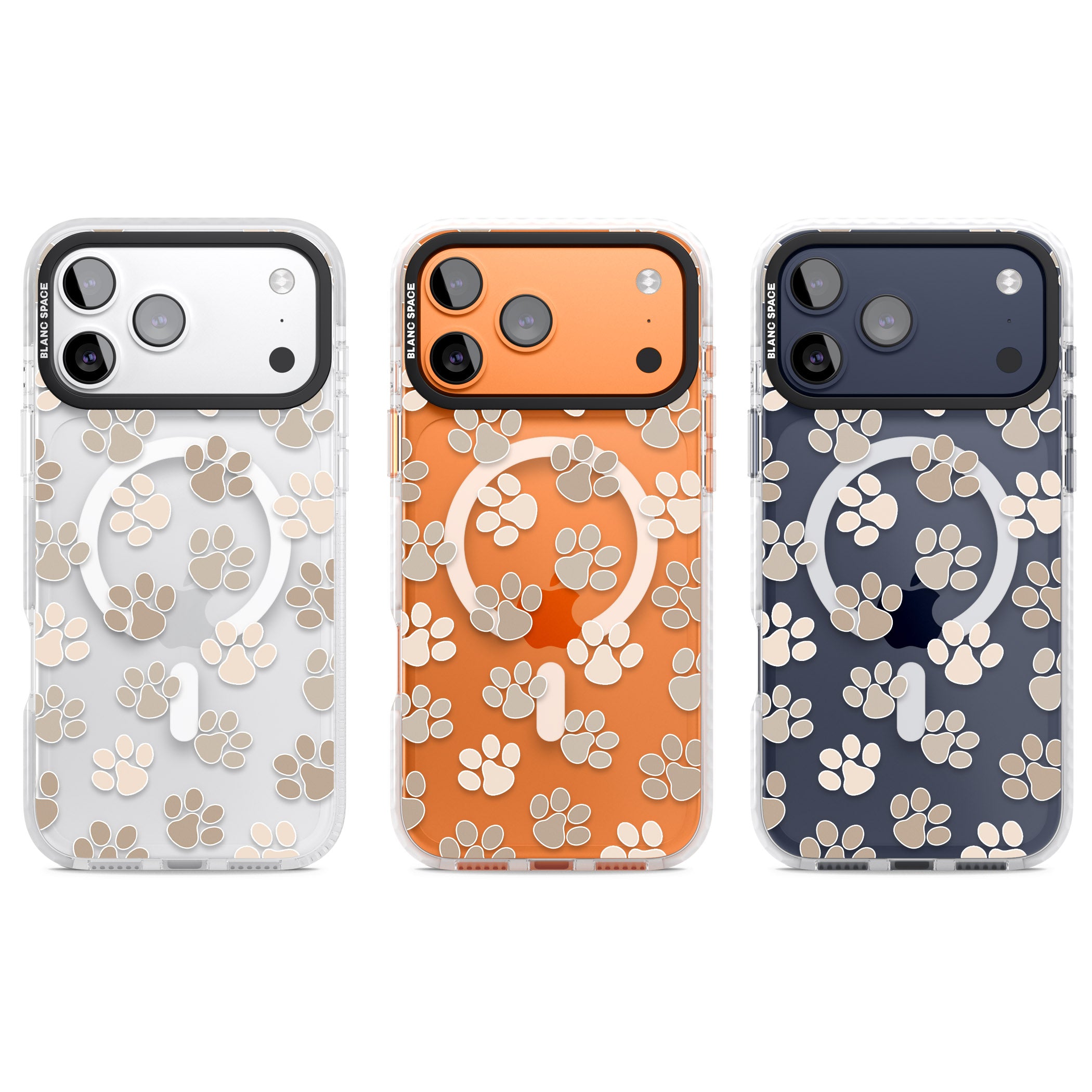 Paw Prints iPhone 17 Pro Impact Pro Clear Phone Case APT Impact Protection