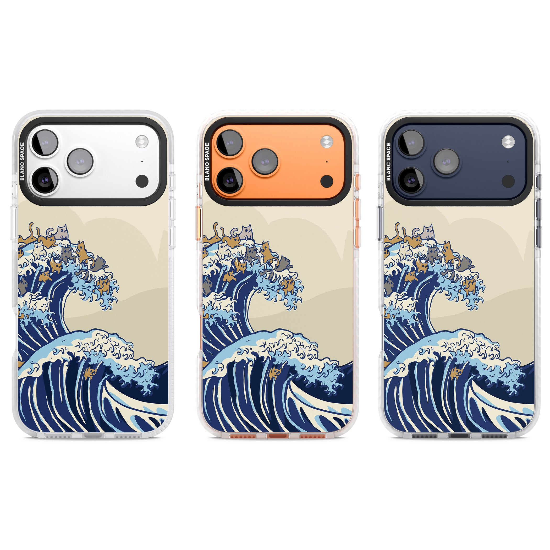 The Great Cat Wave iPhone 17 Pro Impact Pro Clear Phone Case APT Impact Protection