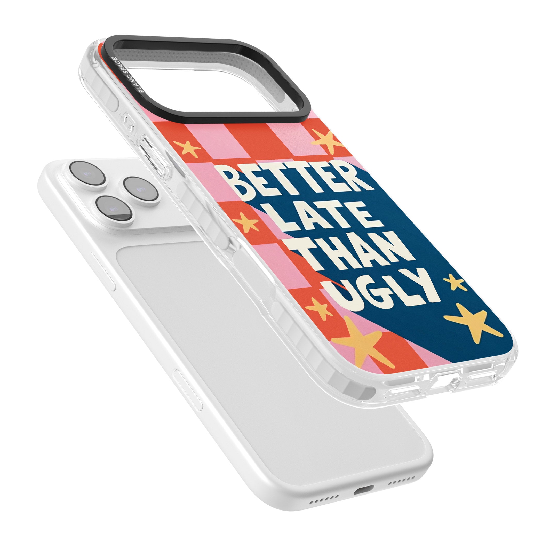 Better Late Than Ugly iPhone 17 Pro Impact Pro Clear Phone Case Colours