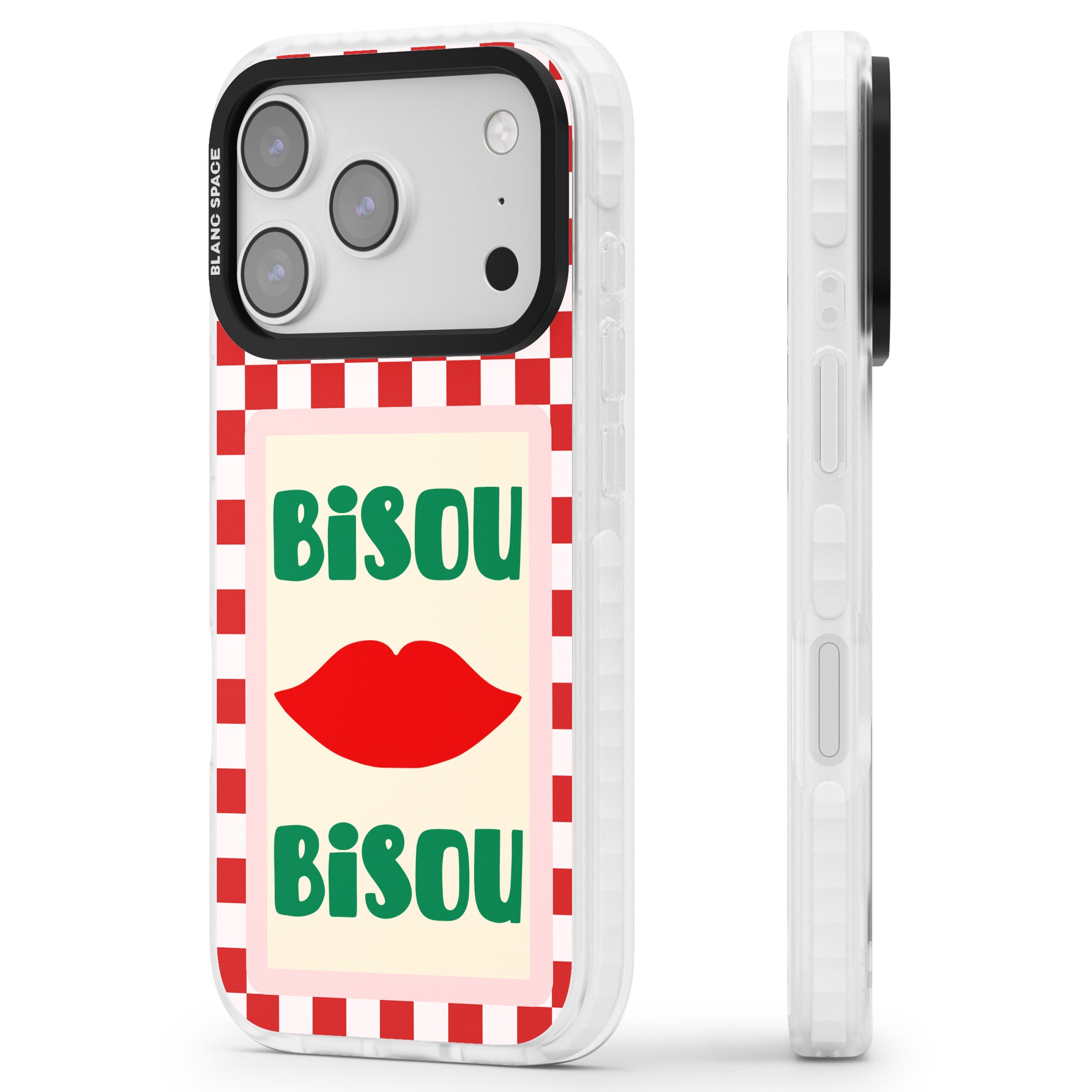 Bisou iPhone 17 Pro Impact Pro Clear Phone Case Side Profile