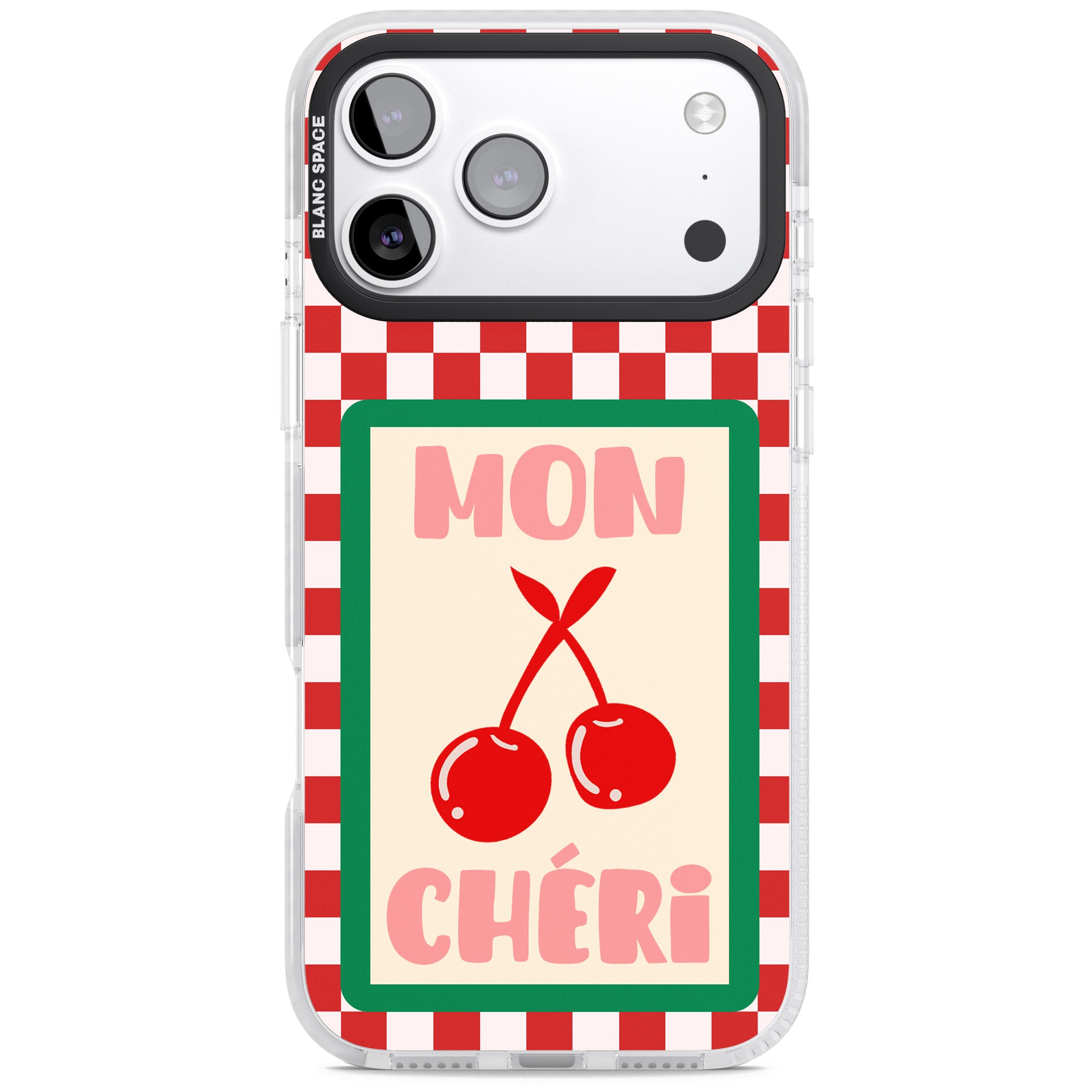 Mon Cheri iPhone 17 Pro Impact Pro Clear Phone Case