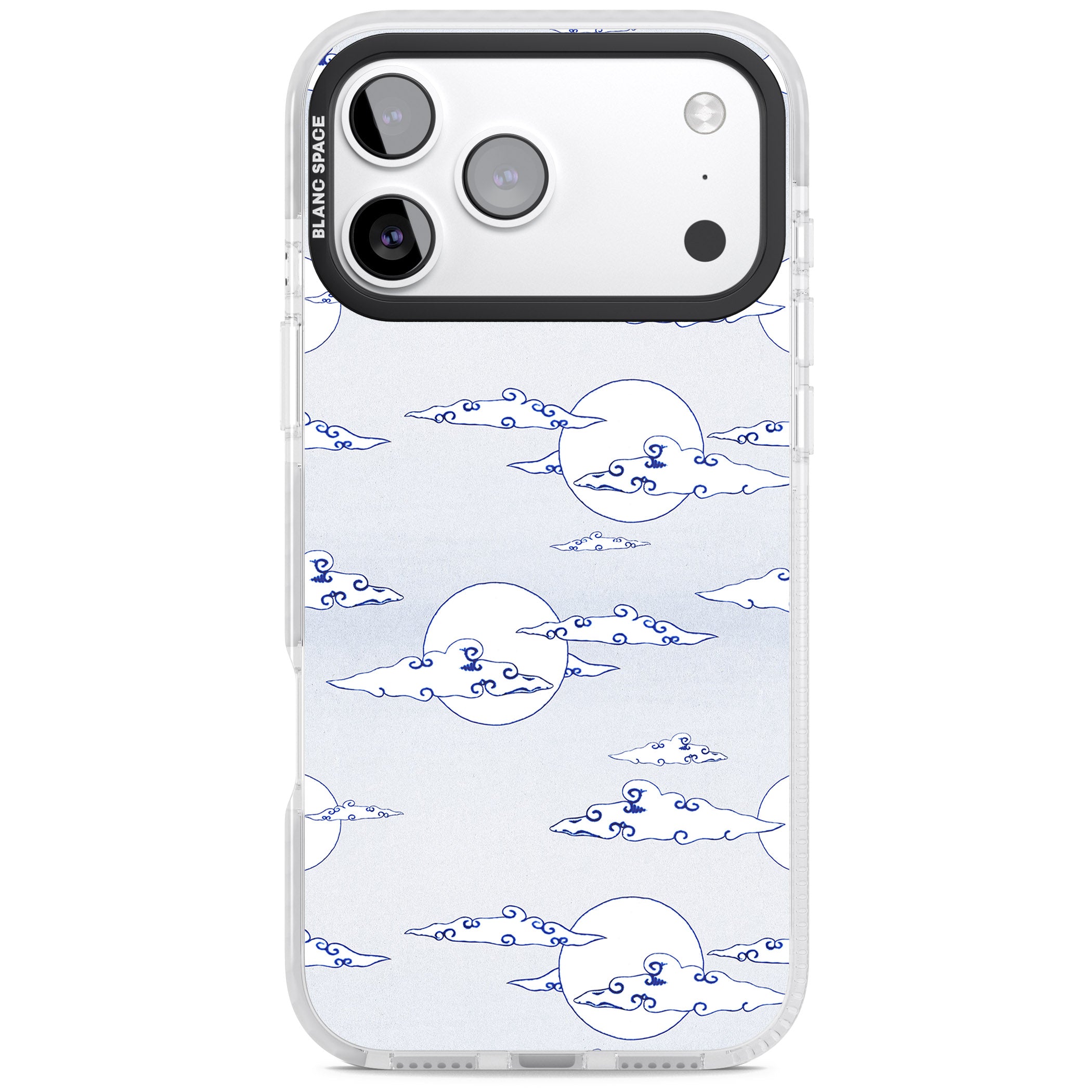 Moon & Clouds iPhone 17 Pro Impact Pro Clear Phone Case
