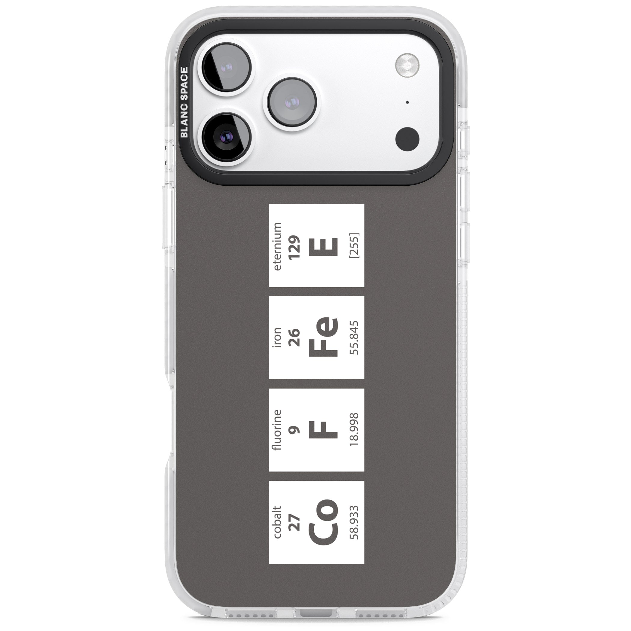 Coffee Element (Grey) iPhone 17 Pro Impact Pro Clear Phone Case