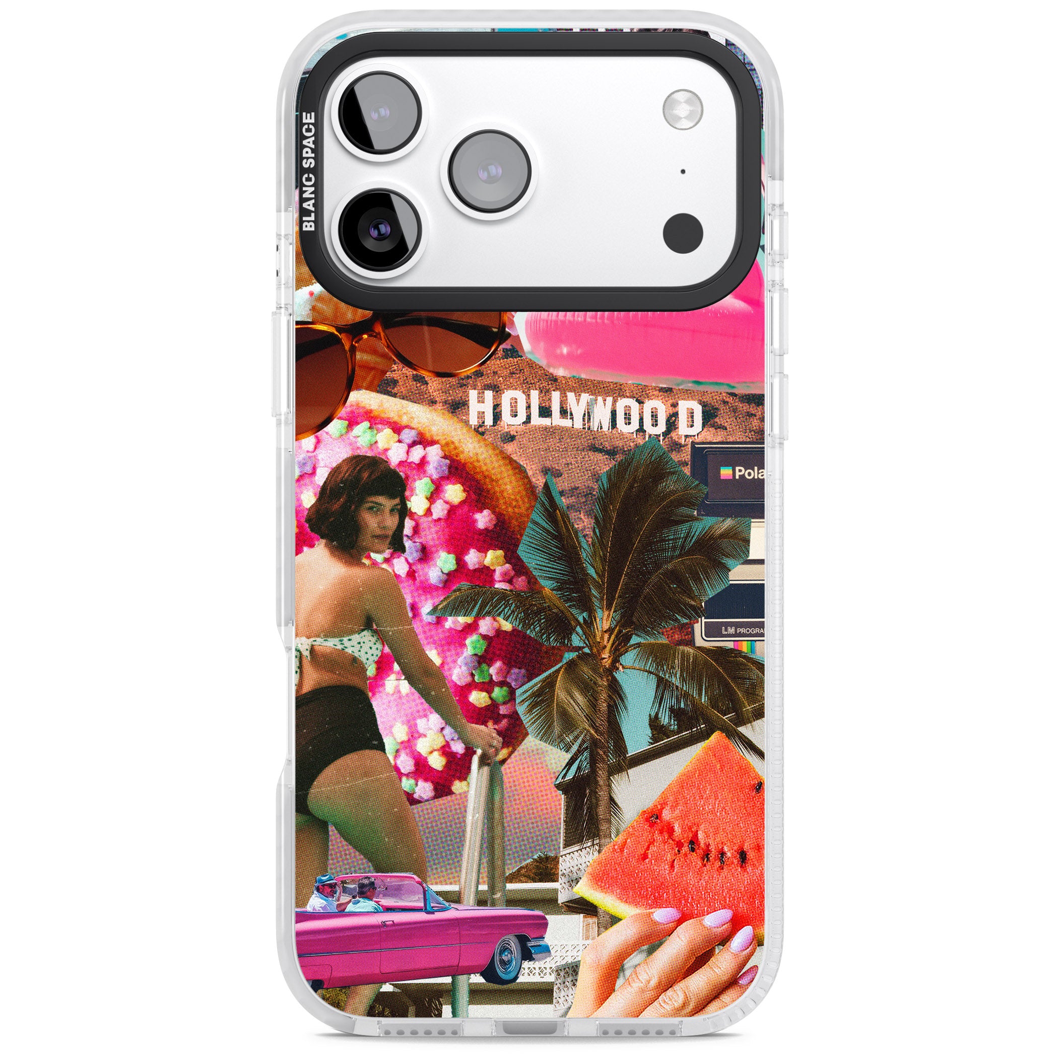 Hollywood Retro Collage iPhone 17 Pro Impact Pro Clear Phone Case