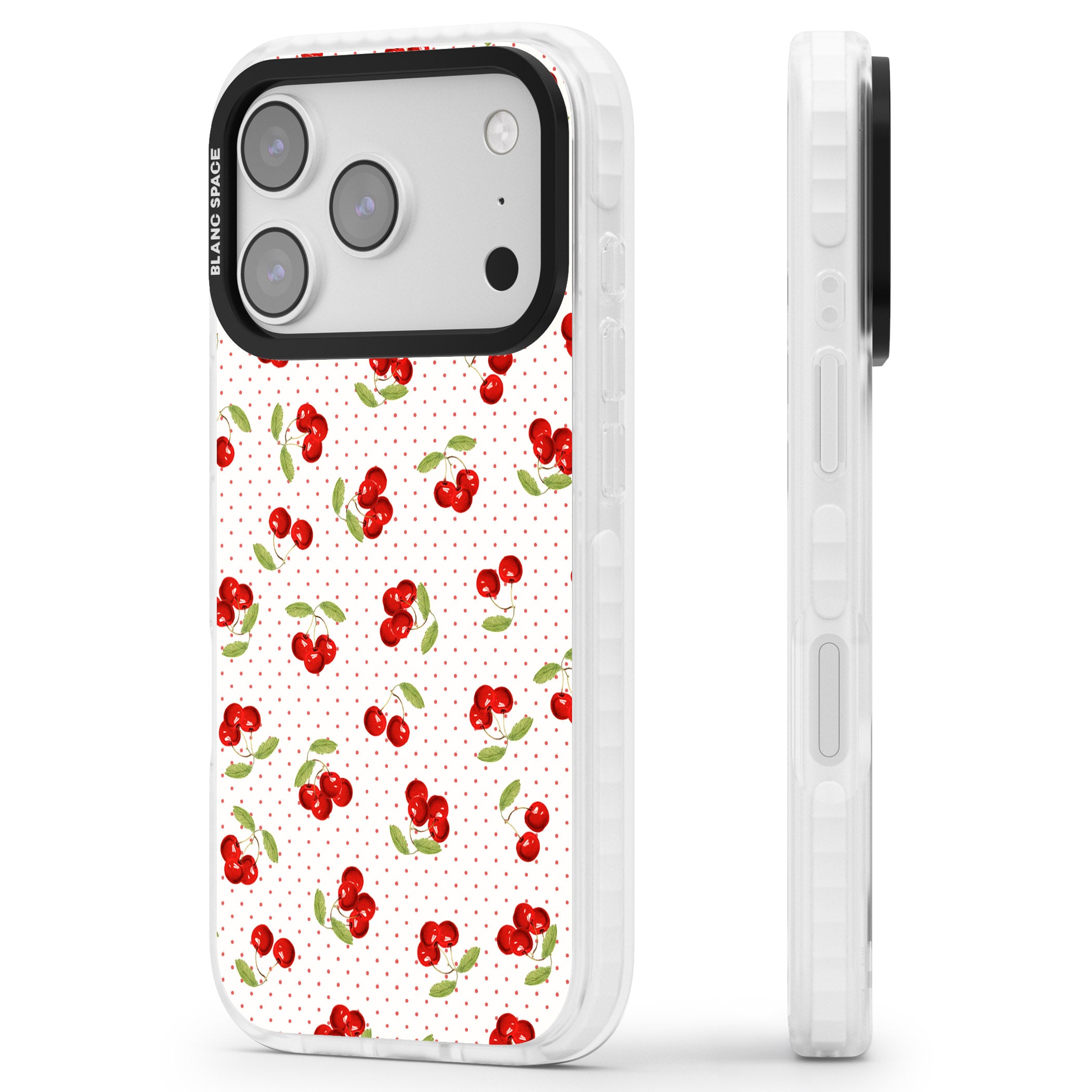 Cherry Picking iPhone 17 Pro Impact Pro Clear Phone Case Side Profile