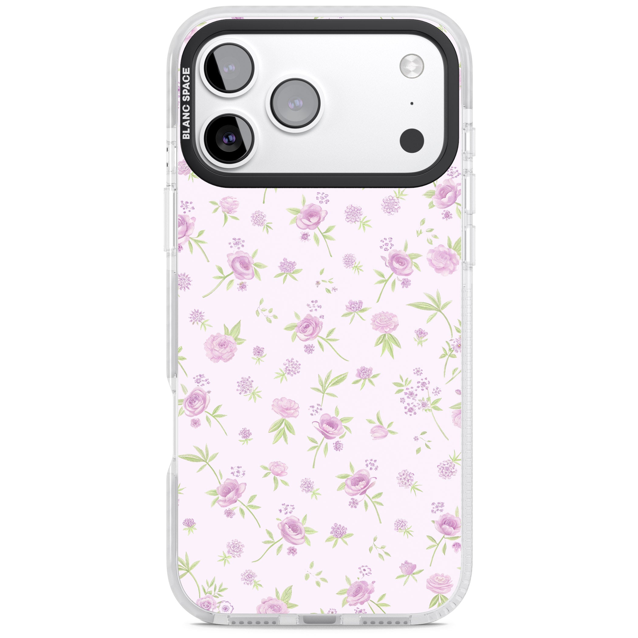 Pink Peonies iPhone 17 Pro Impact Pro Clear Phone Case