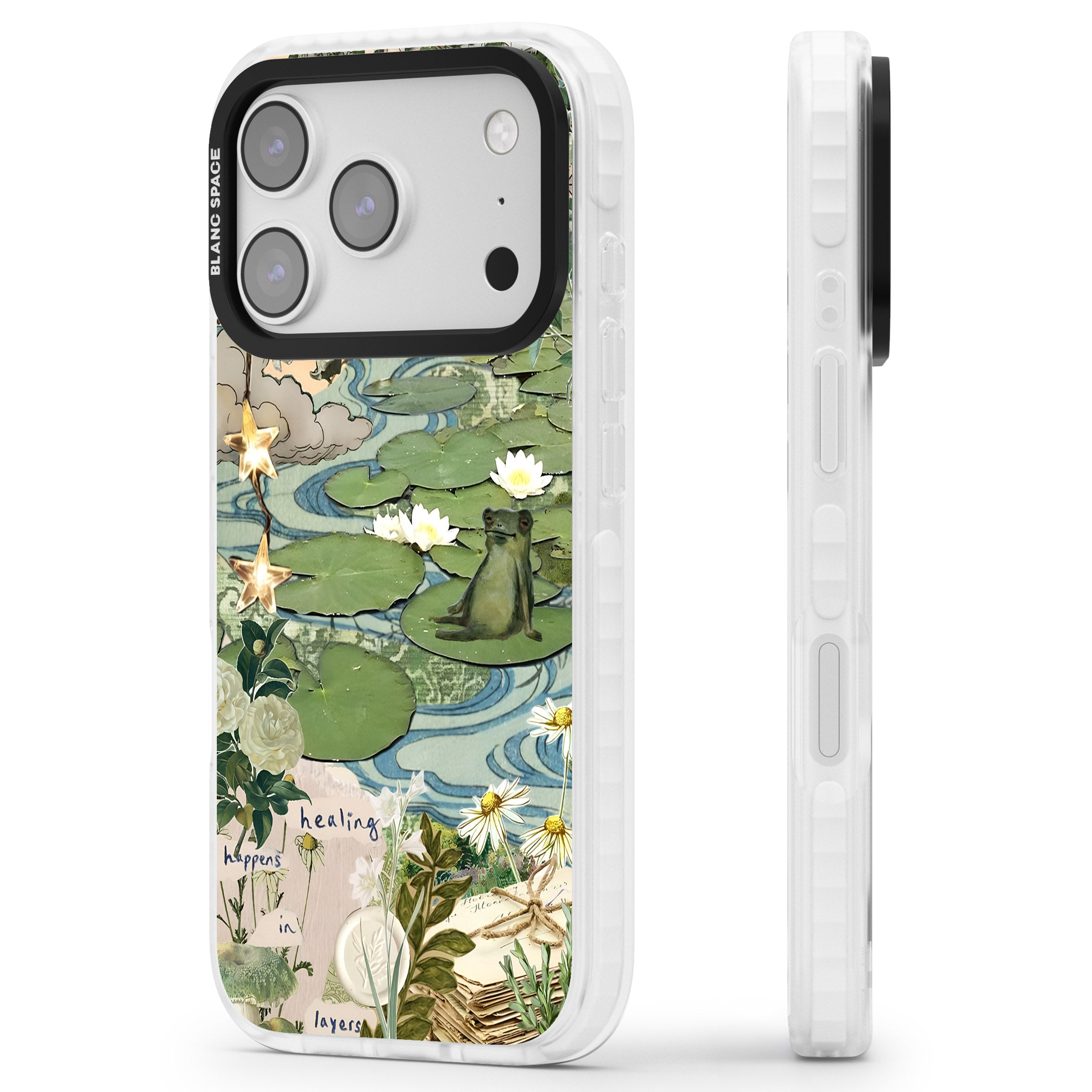 Lily Pad River iPhone 17 Pro Impact Pro Clear Phone Case Side Profile